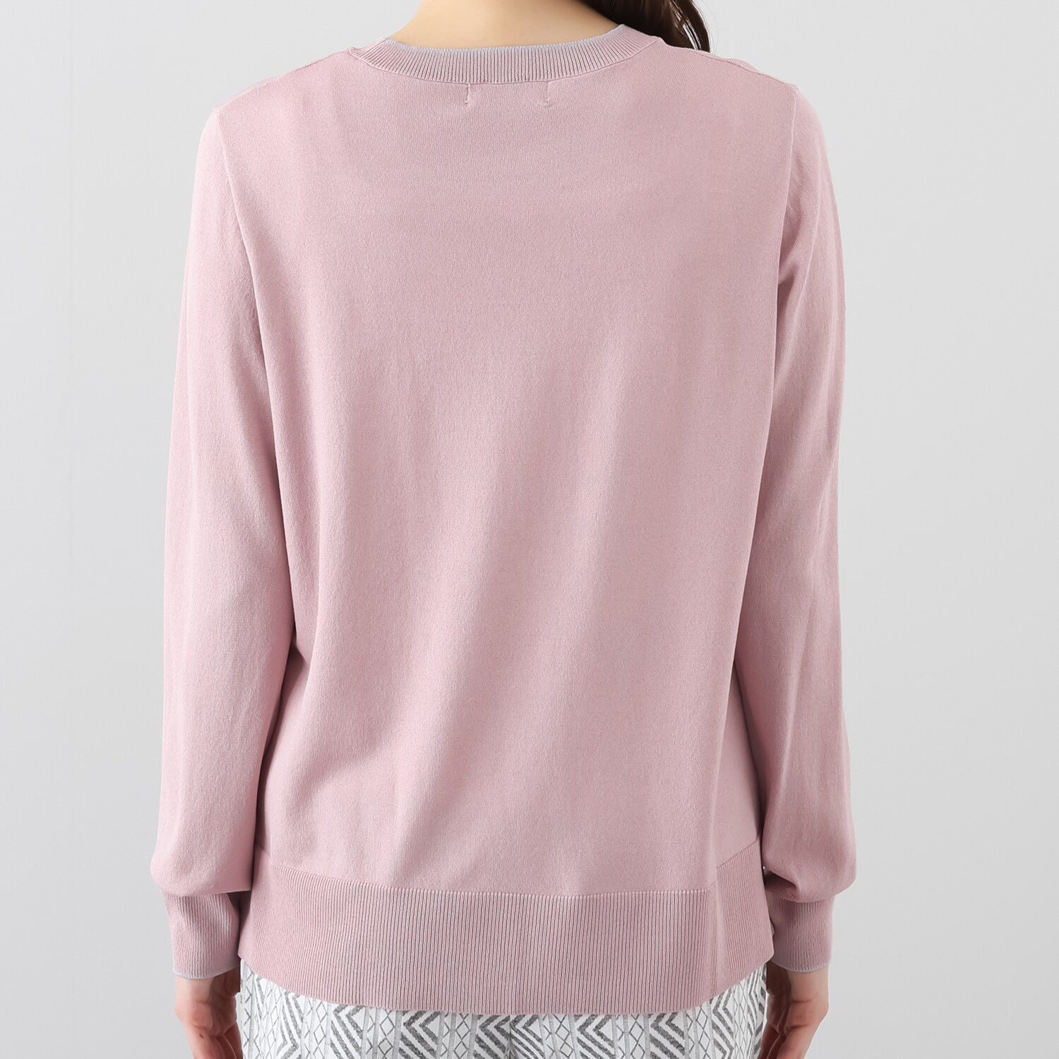 フーア サイドボタンカッティング アクセントカラー ニットプルオーバー