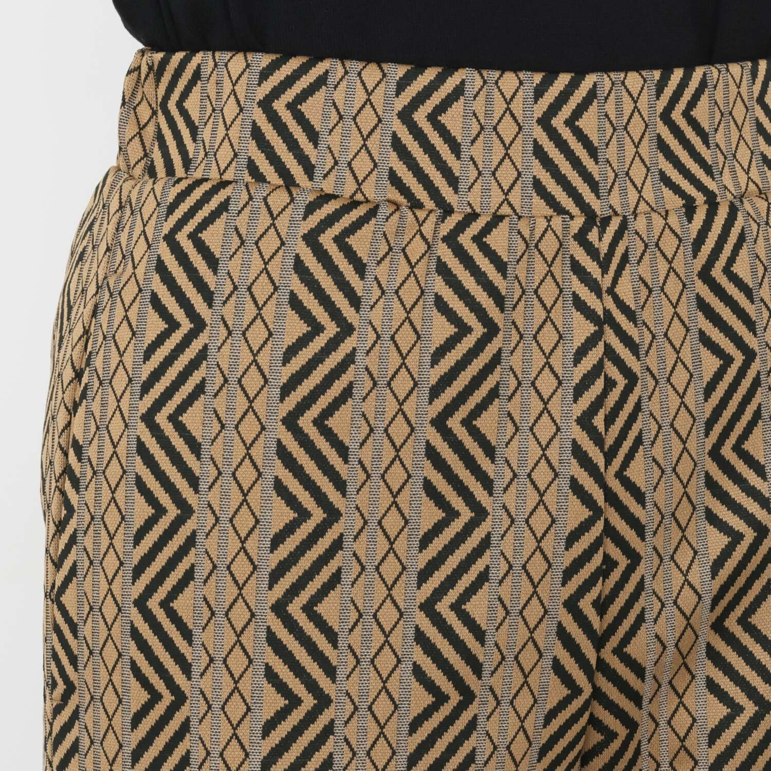 フーア ジオメトリックパターン ジャガードパンツ