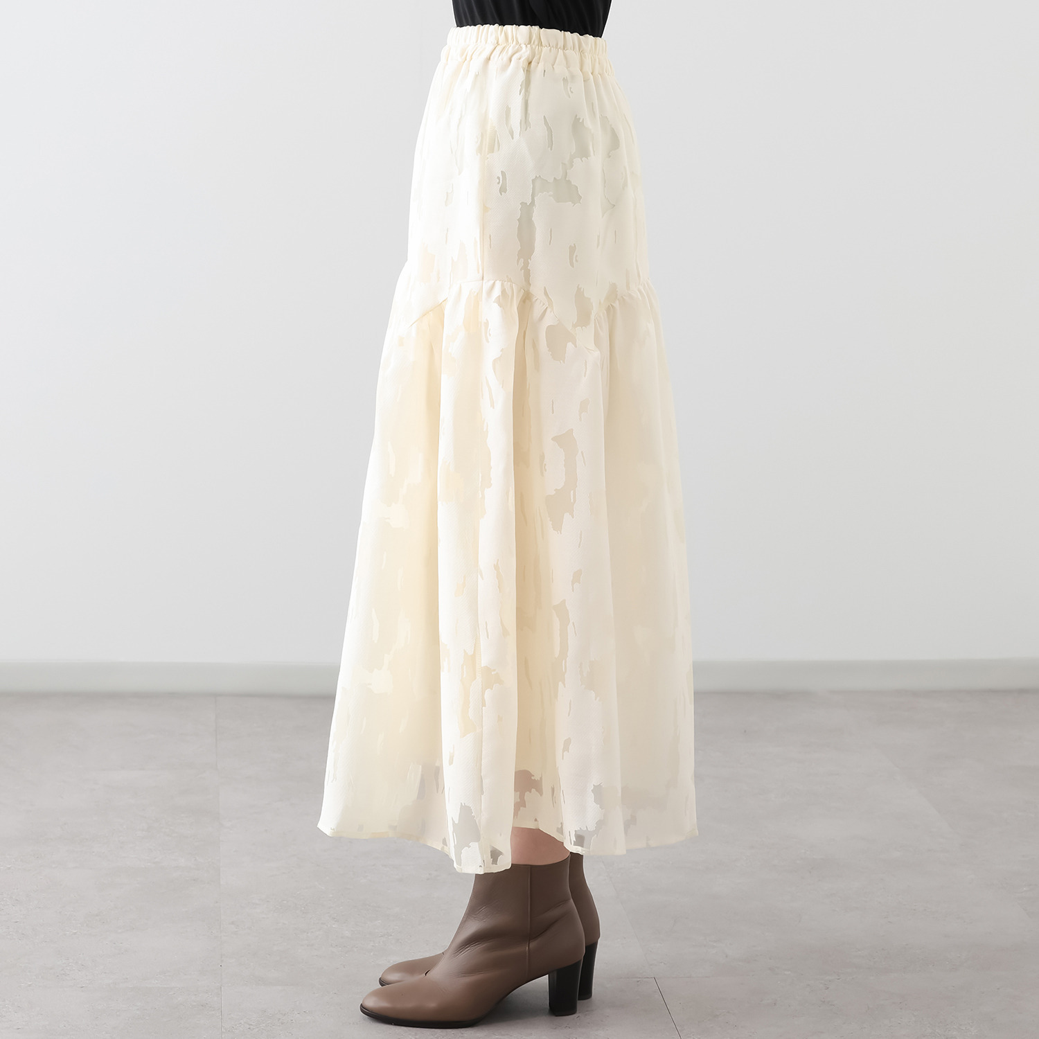 フーア シアーオパール イレギュラー切替 ギャザースカート