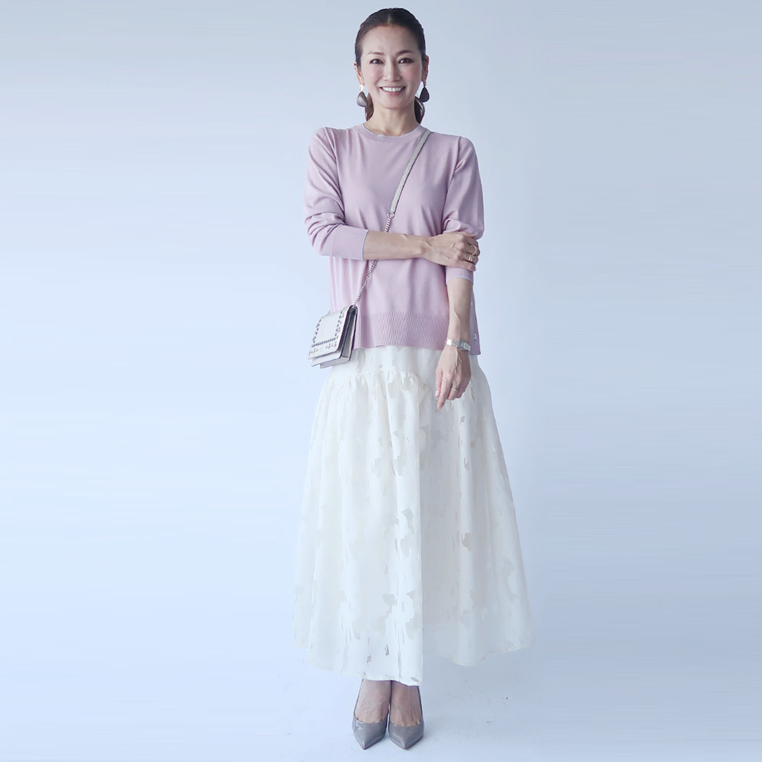 フーア シアーオパール イレギュラー切替 ギャザースカート