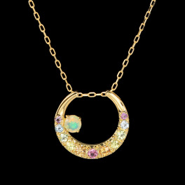 カレイドスコピオ １８Ｋ セブンカラージェム ネックレス