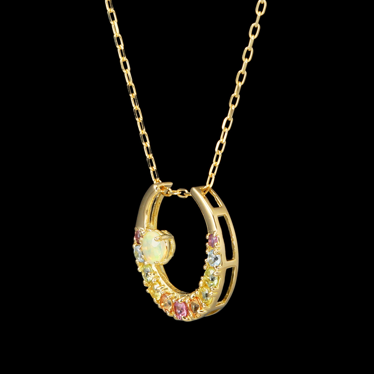 カレイドスコピオ １８Ｋ セブンカラージェム ネックレス