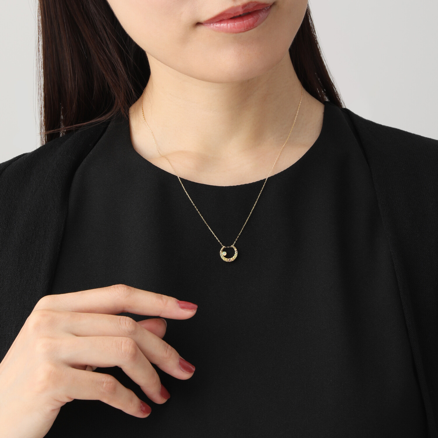 カレイドスコピオ １８Ｋ セブンカラージェム ネックレス