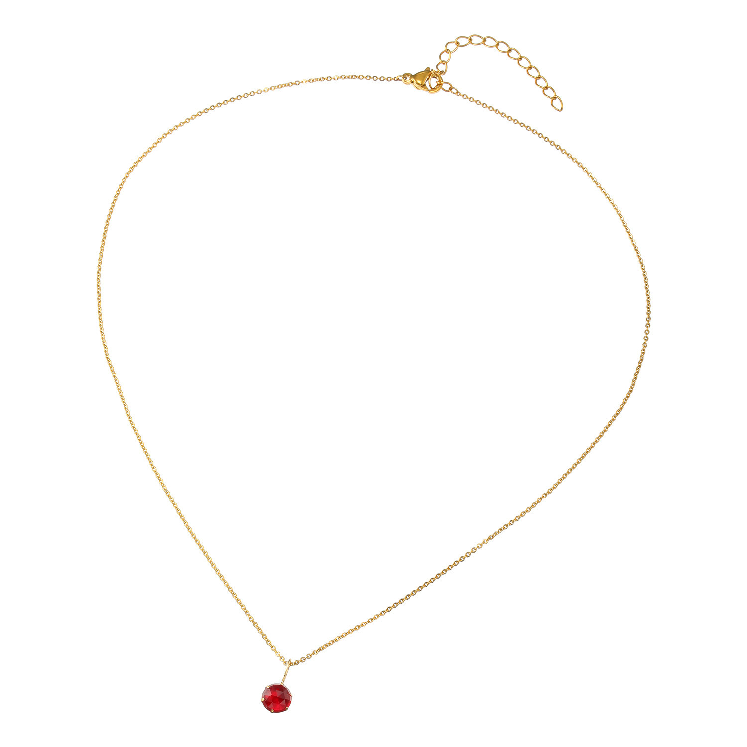 カレイドスコピオ １８Ｋ １カラットＵＰ ルビー ステンレスチェーン ペンダント