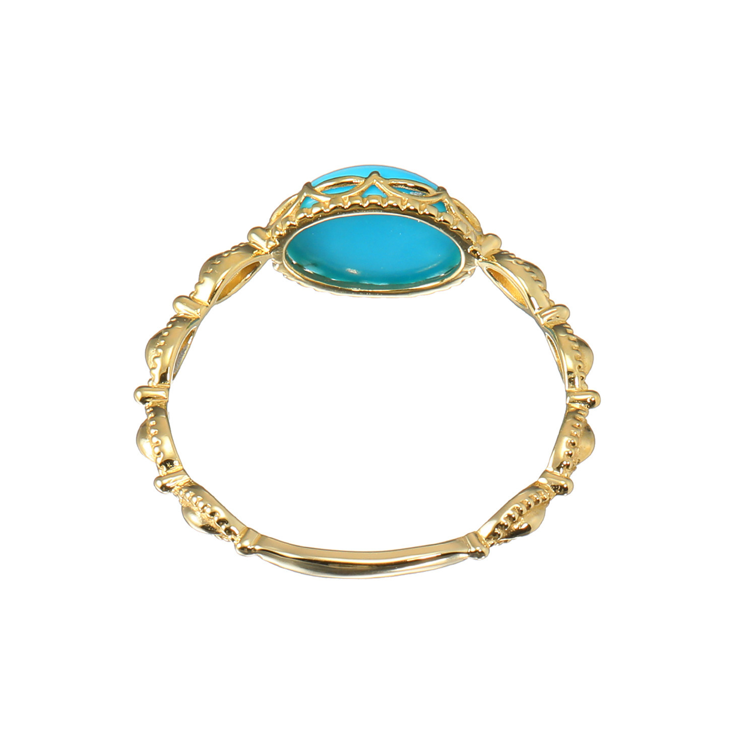 カレイドスコピオ １８Ｋ アリゾナ産ターコイズ リング