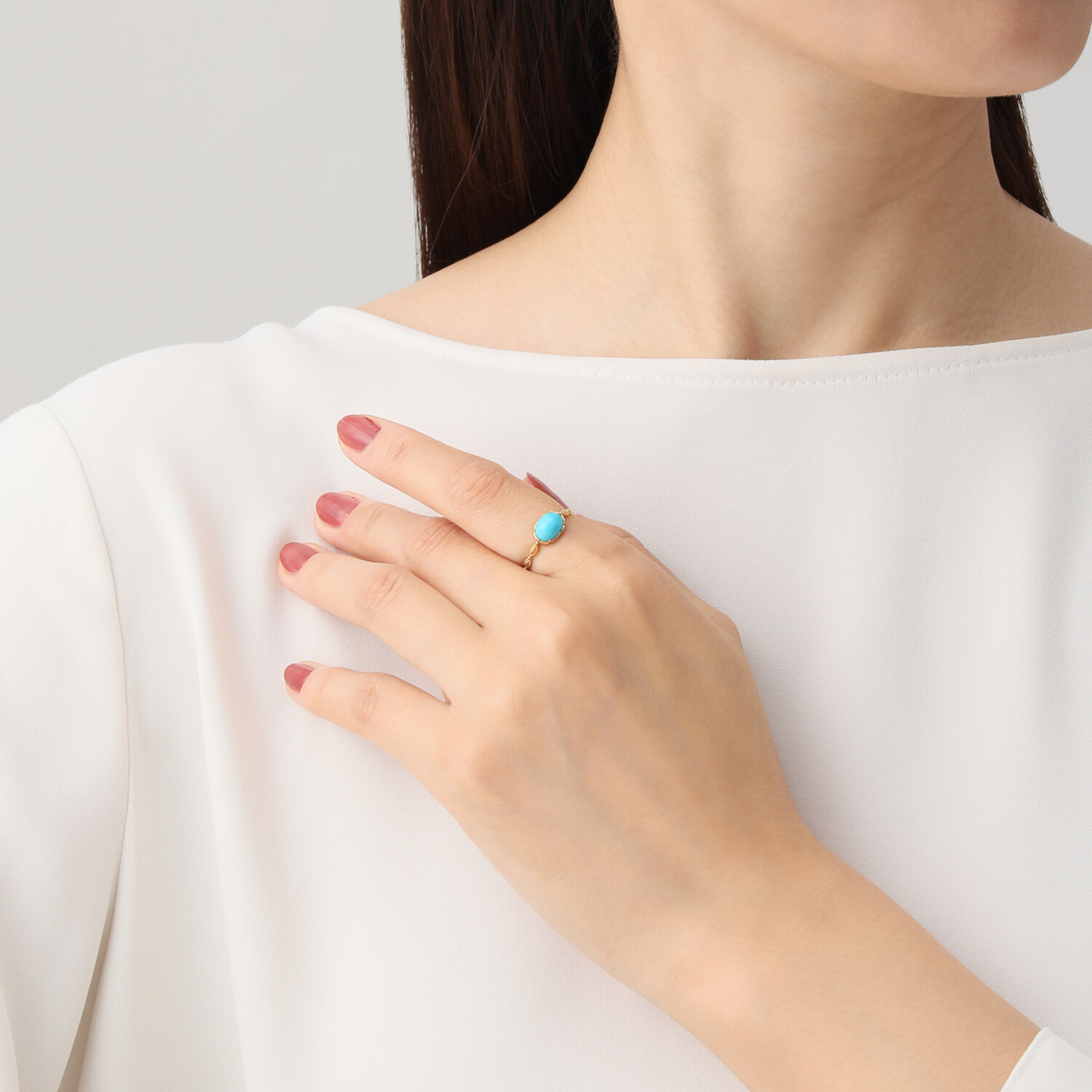 カレイドスコピオ １８Ｋ アリゾナ産ターコイズ リング