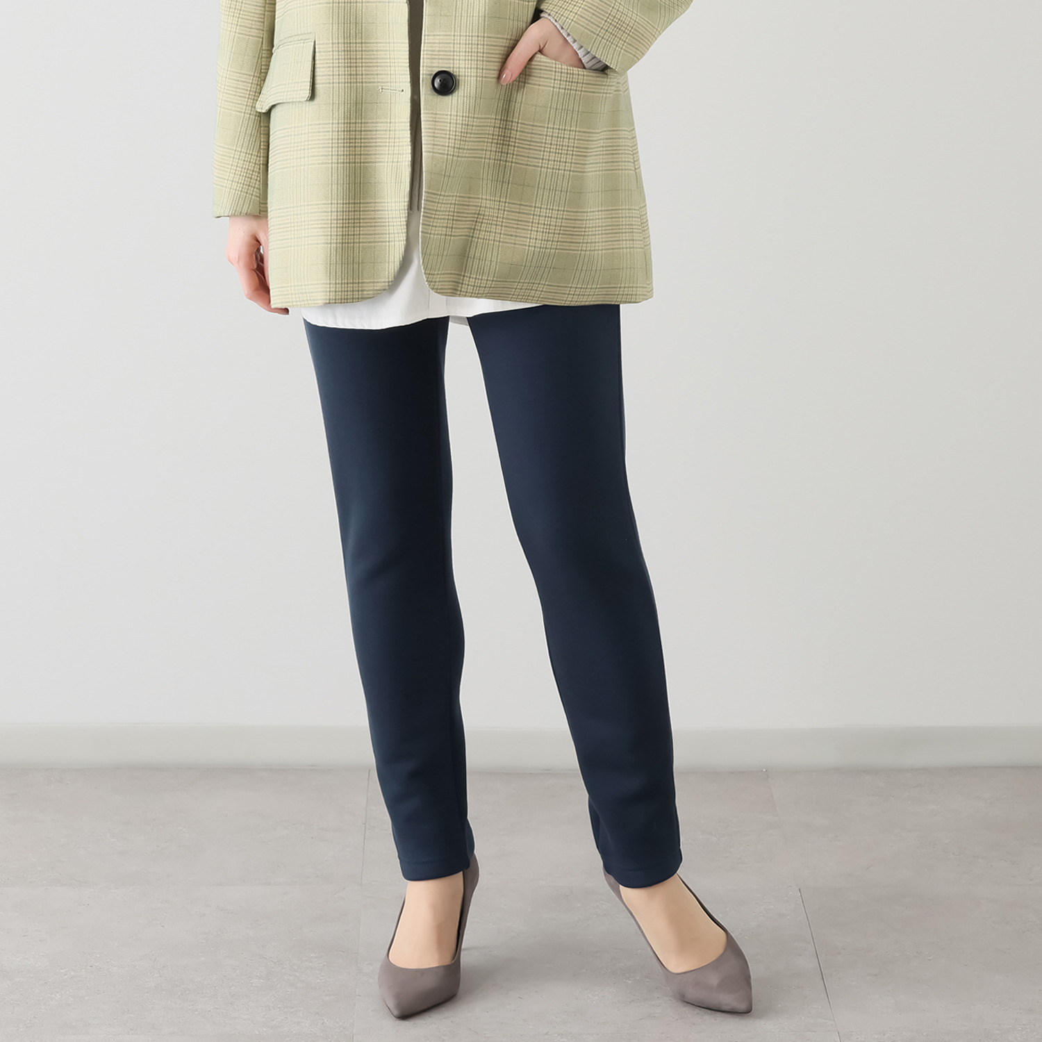 ピーツー 純日本製 ピーツー史上一番の暖かさ もこもこ裏起毛 スリムパンツ ＜股下６８ｃｍ＞