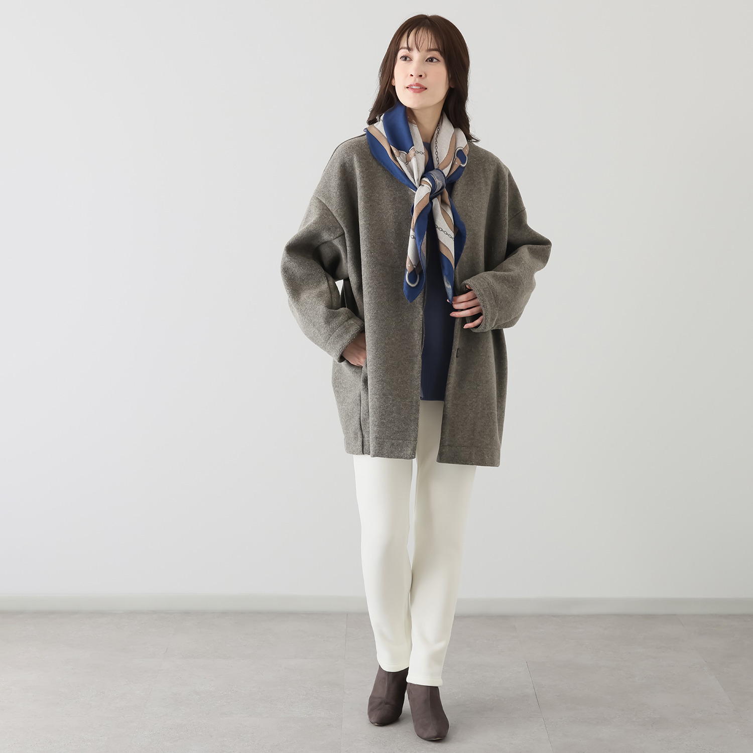 ピーツー 純日本製 ピーツー史上一番の暖かさ もこもこ裏起毛 スリムパンツ ＜股下６８ｃｍ＞