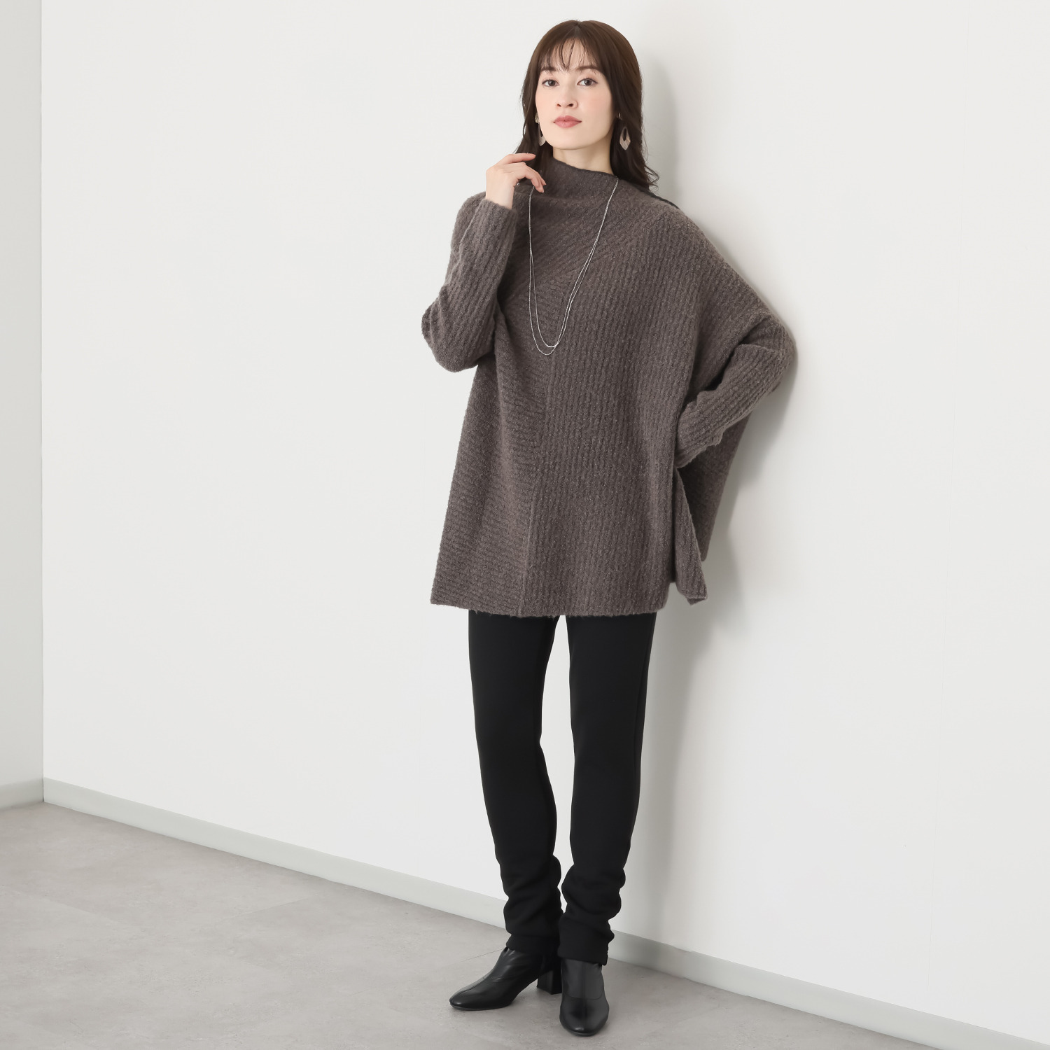 ピーツー 純日本製 ピーツー史上一番の暖かさ もこもこ裏起毛 スリムパンツ ＜股下７４ｃｍ＞