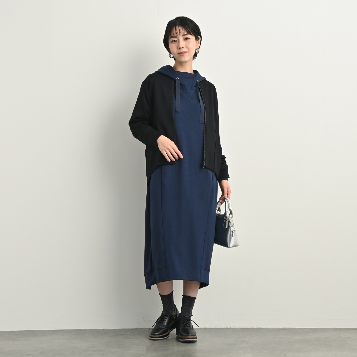 ゼラールスポーツ 新鮮シルエット！ ファインループジャージー ラウンドフォルム ライダースジャケット