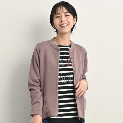 ゼラールスポーツ 新鮮シルエット！ ファインループジャージー ラウンドフォルム ライダースジャケット