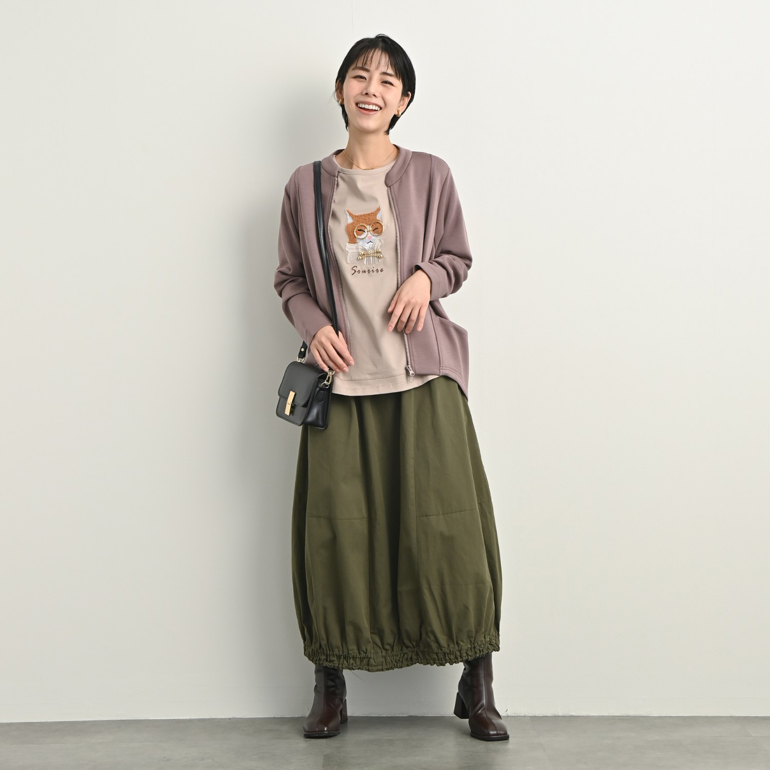 ゼラールスポーツ 新鮮シルエット！ ファインループジャージー ラウンドフォルム ライダースジャケット