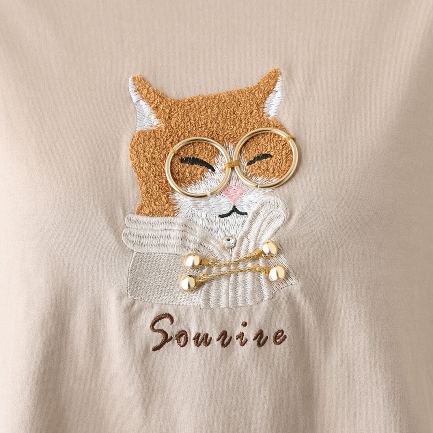 ゼラールスポーツ コットン１００％ 刺しゅうモティーフ ロングスリーブ プルオーバー