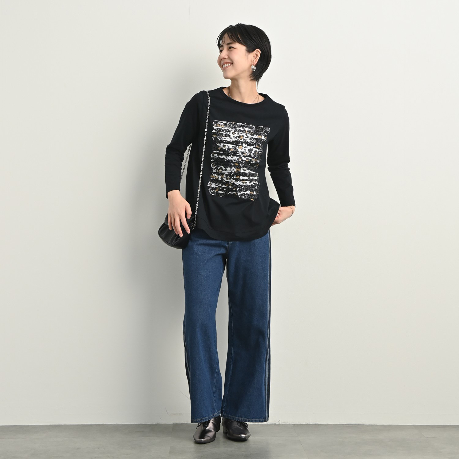 ゼラールスポーツ ブラストラインアクセント ストレートシルエット デニムパンツ