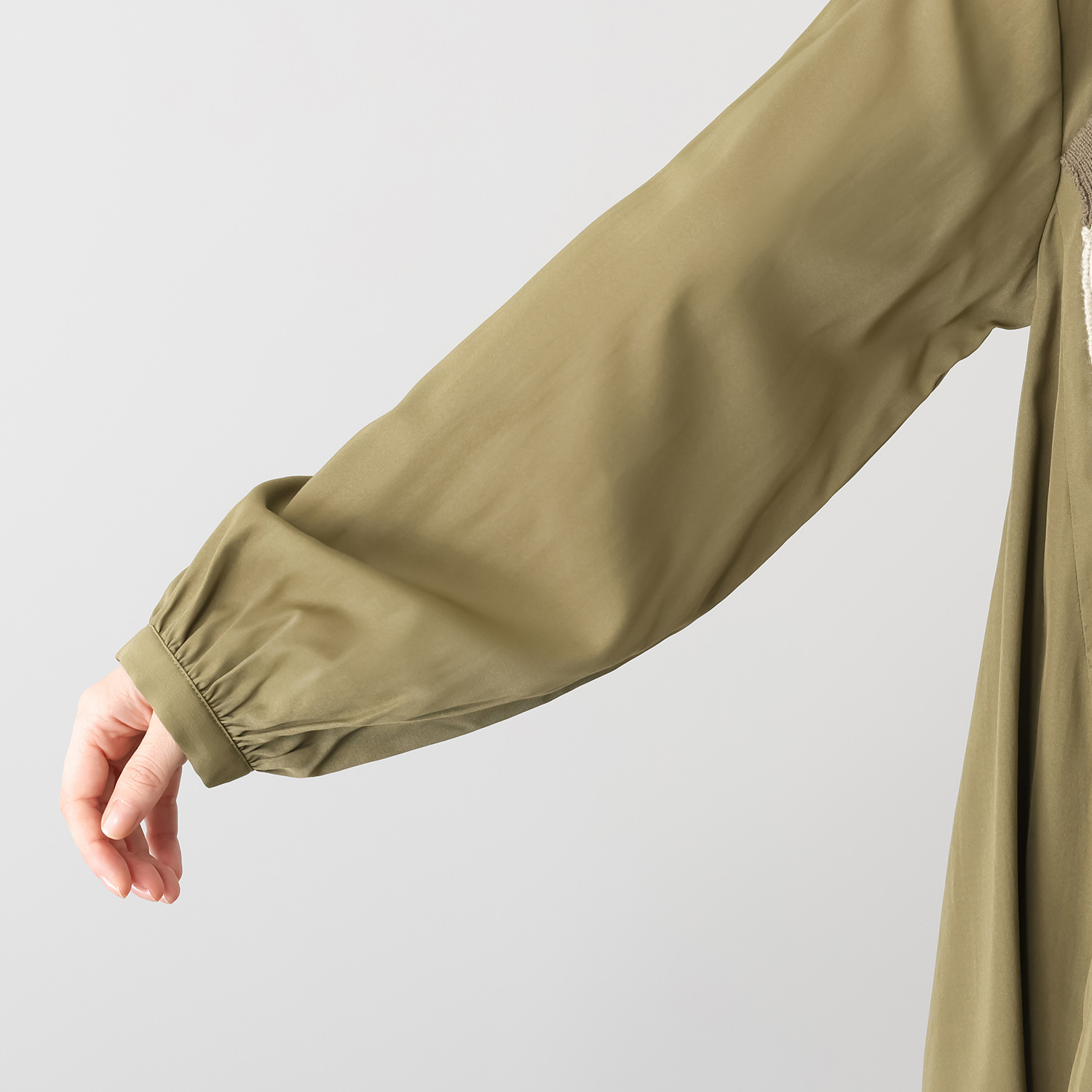 ゼラールスポーツ ニットドッキング レイヤード風デザイン チュニックブラウス