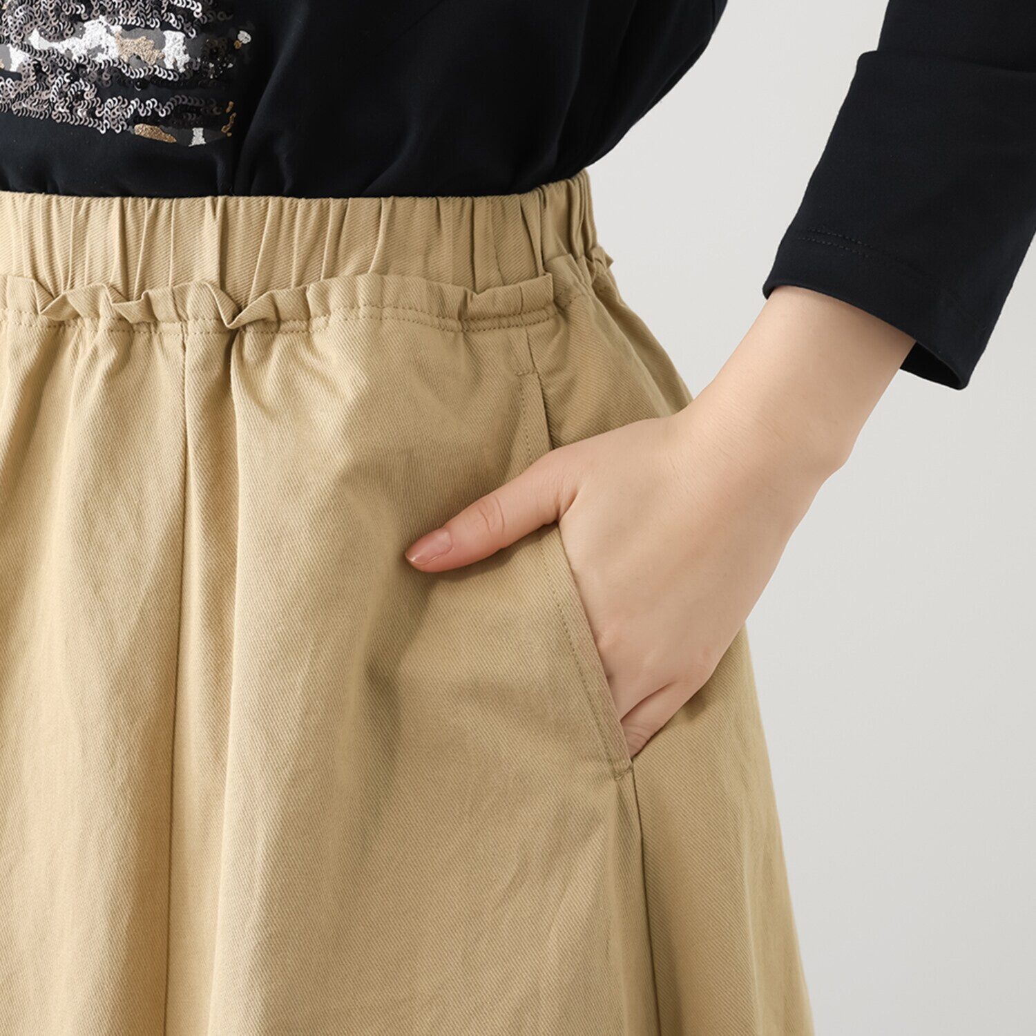 ゼラールスポーツ ハンサムツイル パネル切替 バルーンスカート