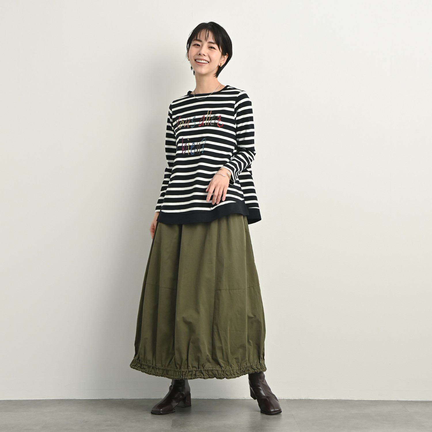 ゼラールスポーツ ハンサムツイル パネル切替 バルーンスカート