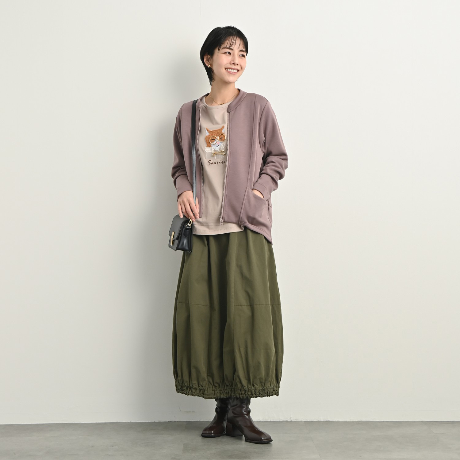 ゼラールスポーツ ハンサムツイル パネル切替 バルーンスカート