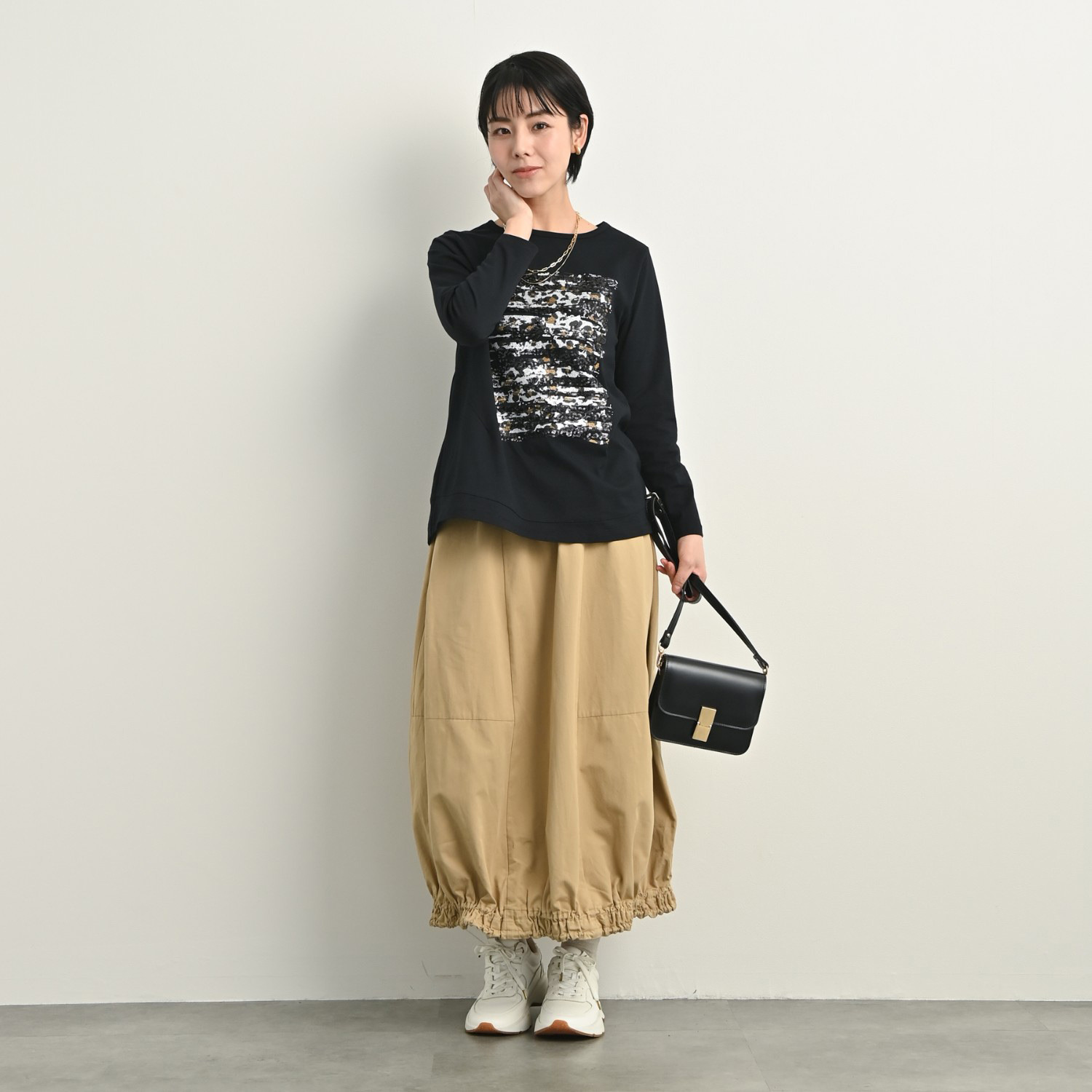 ゼラールスポーツ ハンサムツイル パネル切替 バルーンスカート