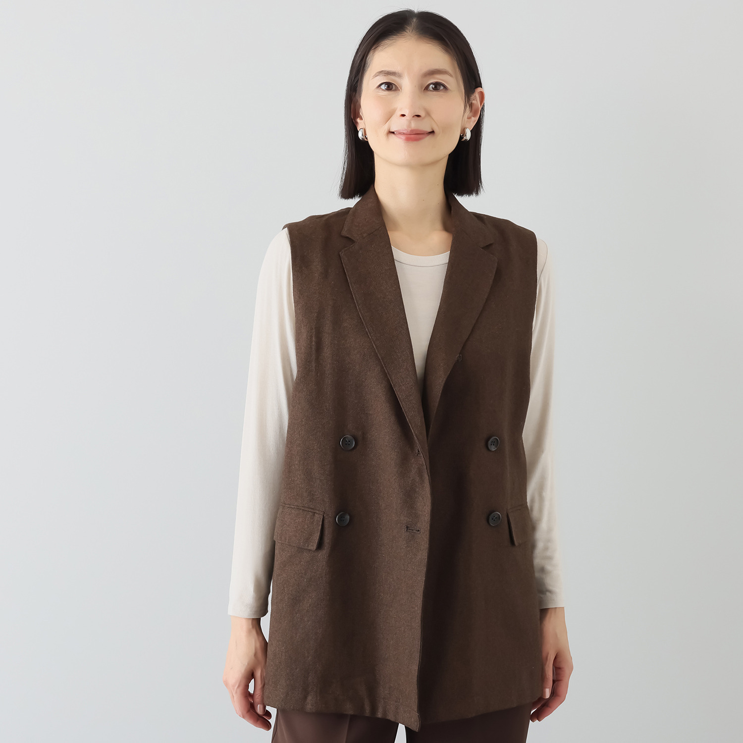 ジュエル 至福の柔らかさ ヒアルロン酸加工　Ｗ重ね 九分袖インナー２枚組