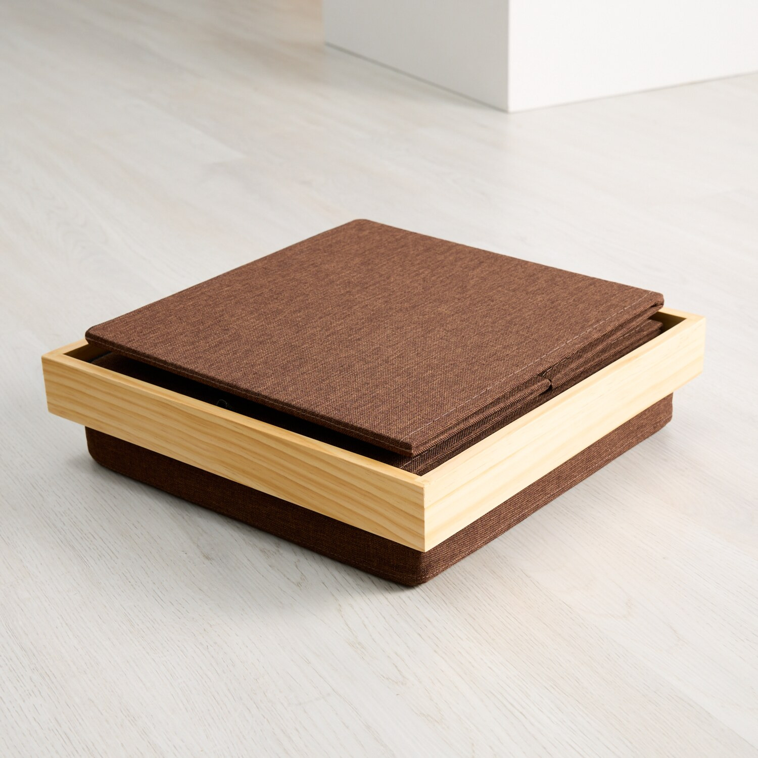 １台３役！ 収納できる北欧風スツール ＜正方形＞