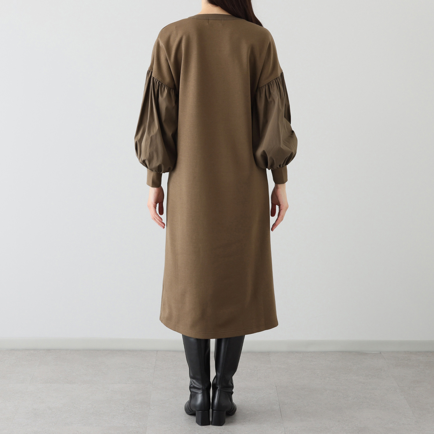 キョウコ　ヒガ 異素材ミックス ロングワンピース