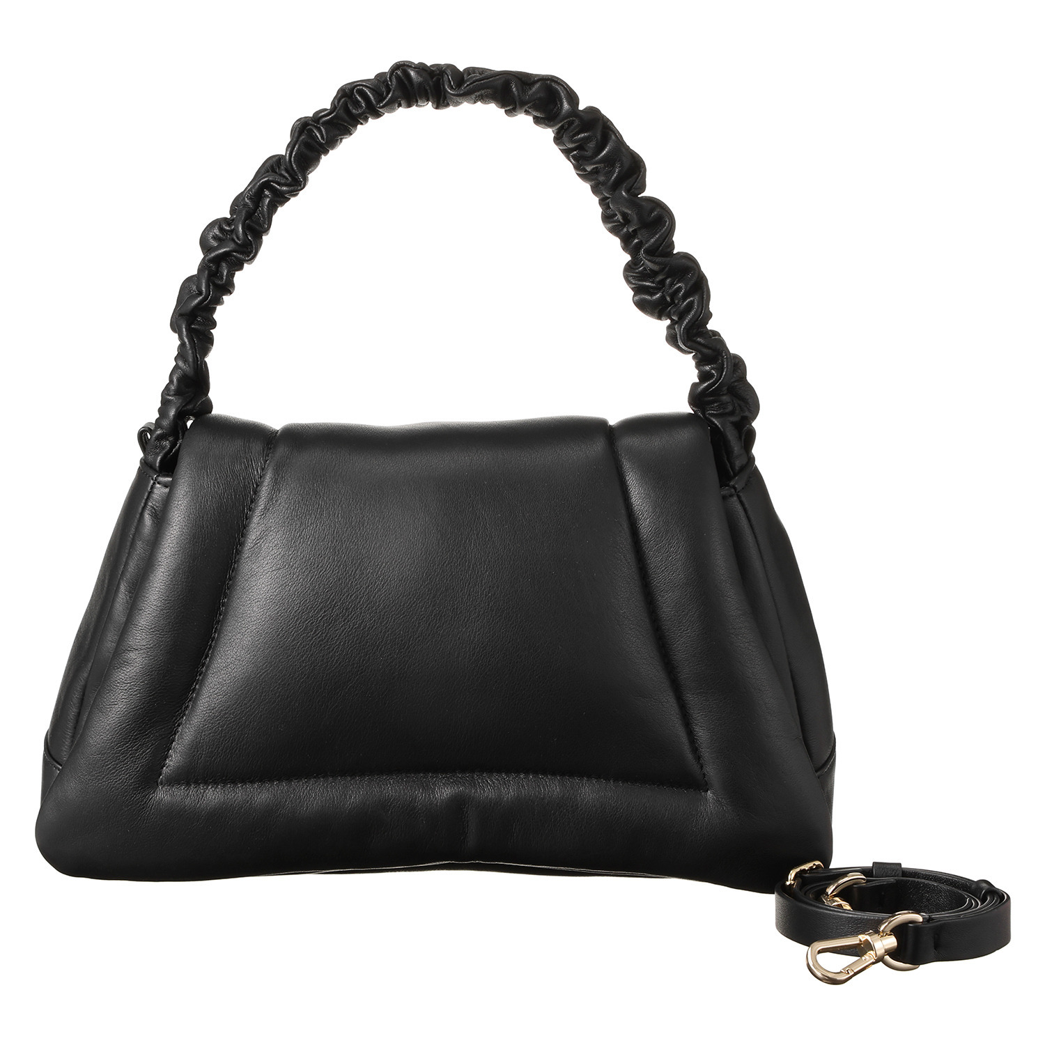 アニタ・ビラルディ イタリア製 ラムレザー ショルダーストラップ付 ワンハンドルバッグ