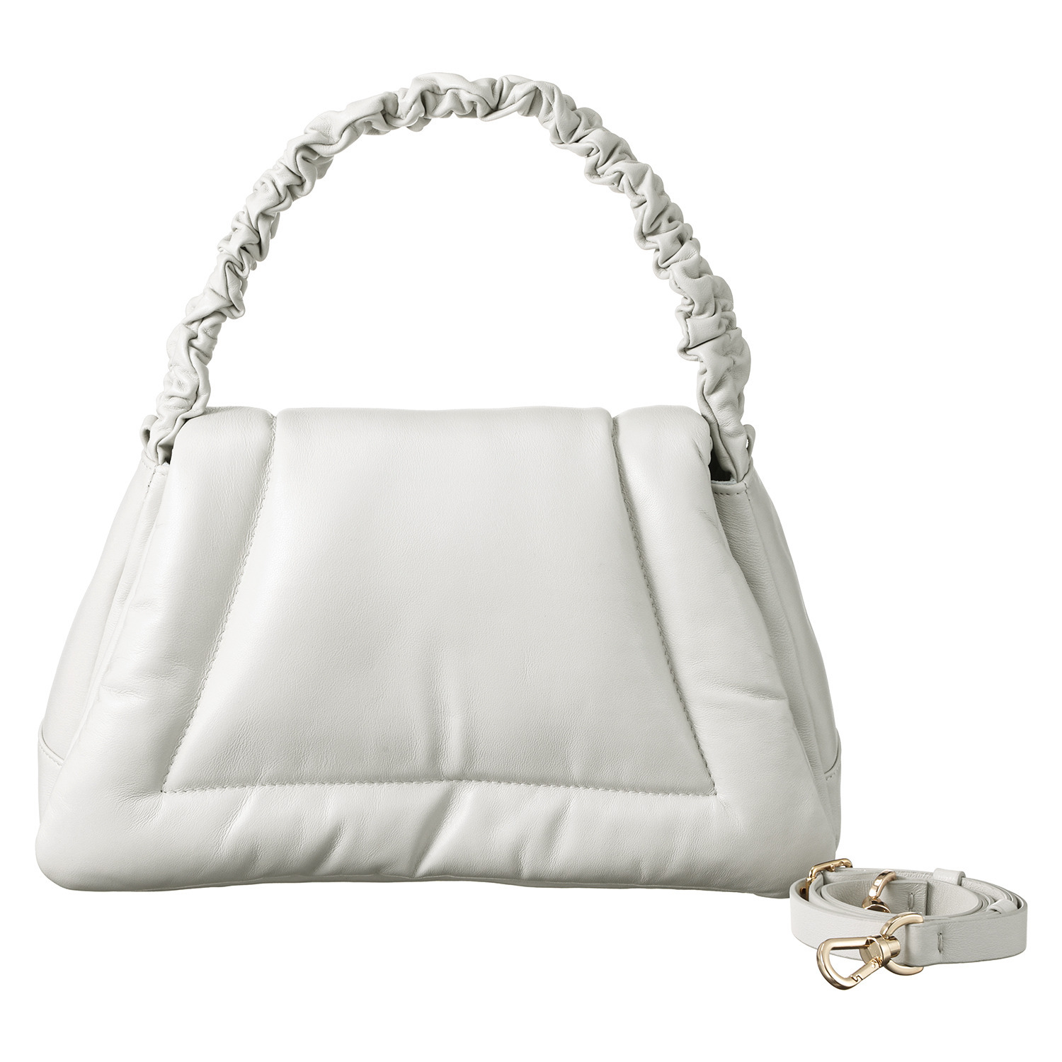 アニタ・ビラルディ イタリア製 ラムレザー ショルダーストラップ付 ワンハンドルバッグ