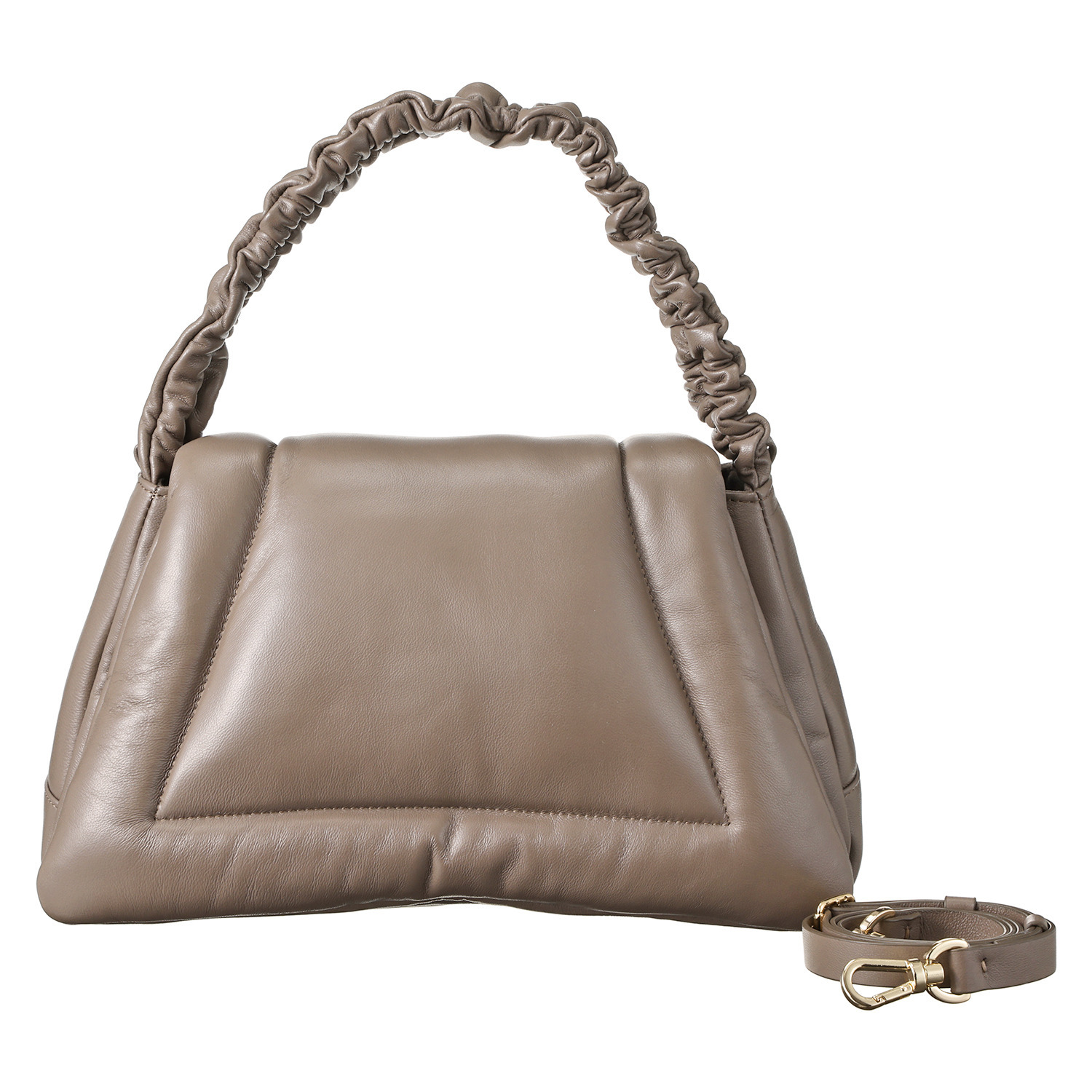 アニタ・ビラルディ イタリア製 ラムレザー ショルダーストラップ付 ワンハンドルバッグ