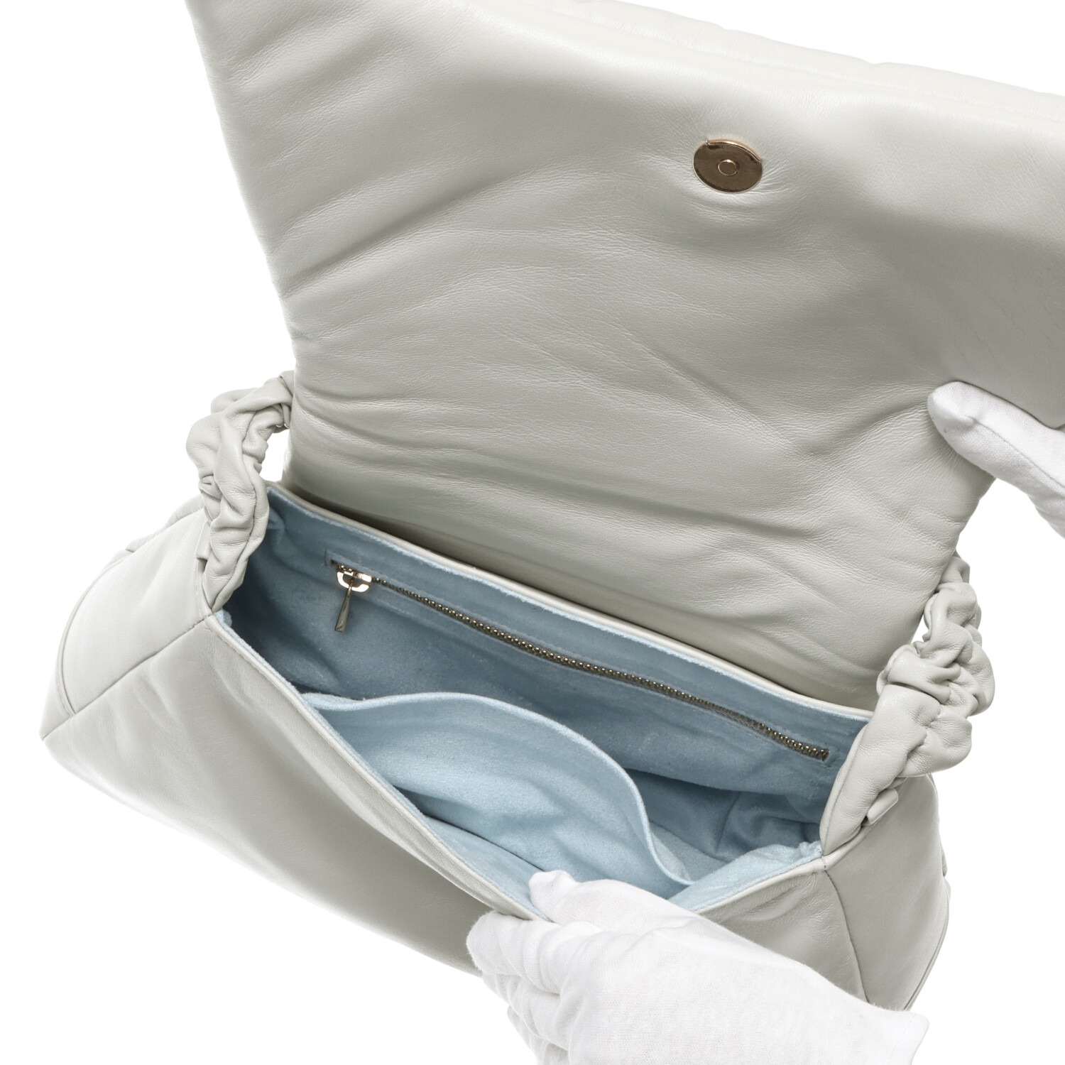 アニタ・ビラルディ イタリア製 ラムレザー ショルダーストラップ付 ワンハンドルバッグ