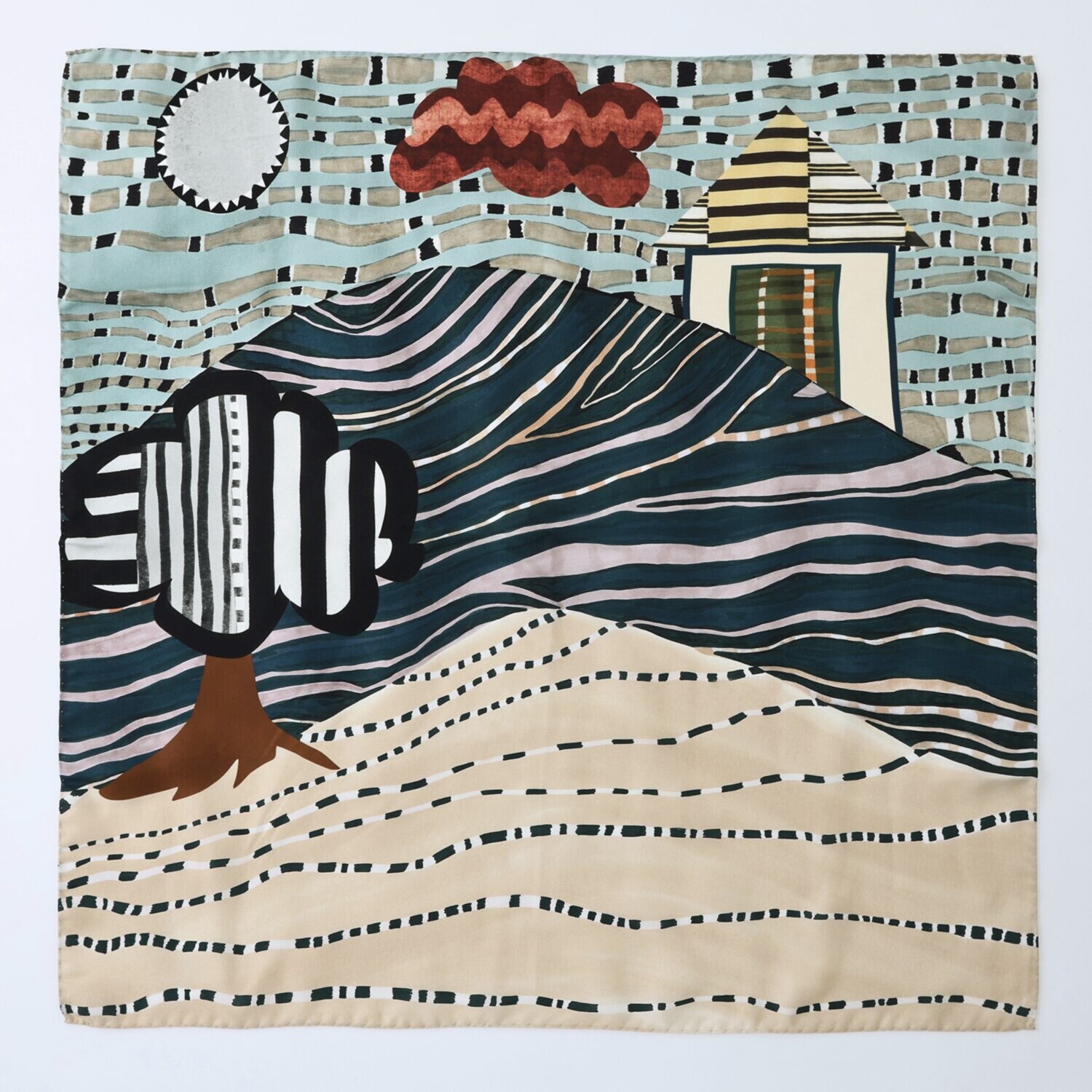 バルビエリ イタリア製 シルク１００％スカーフ