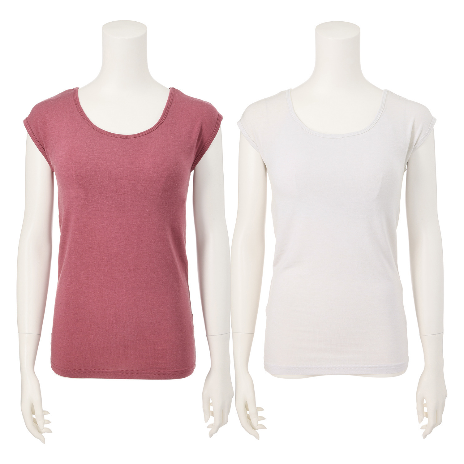 ジュエル 至福の柔らかさ ヒアルロン酸加工　Ｗ重ね カップ付フレンチ袖２枚組