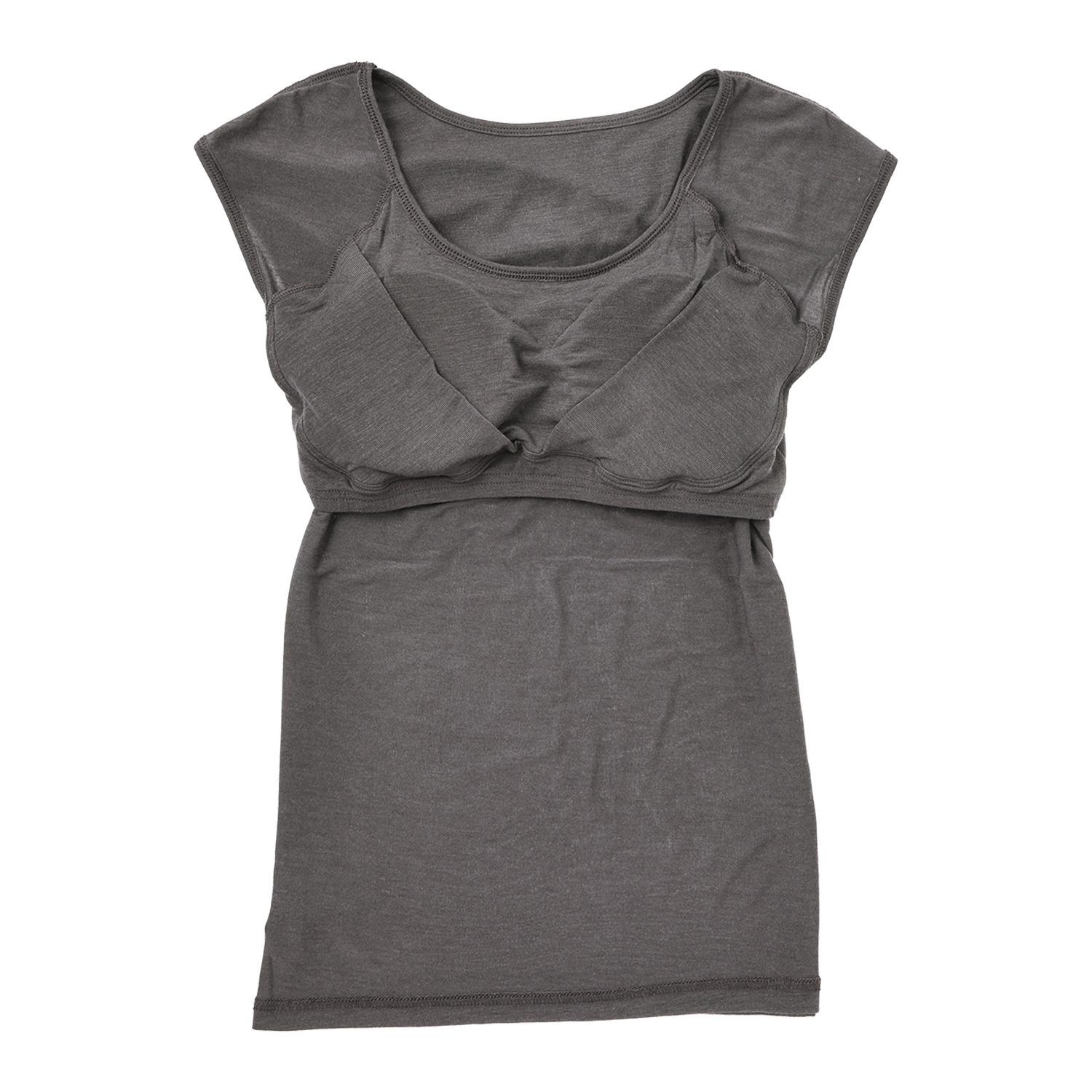 ジュエル 至福の柔らかさ ヒアルロン酸加工　Ｗ重ね カップ付フレンチ袖２枚組