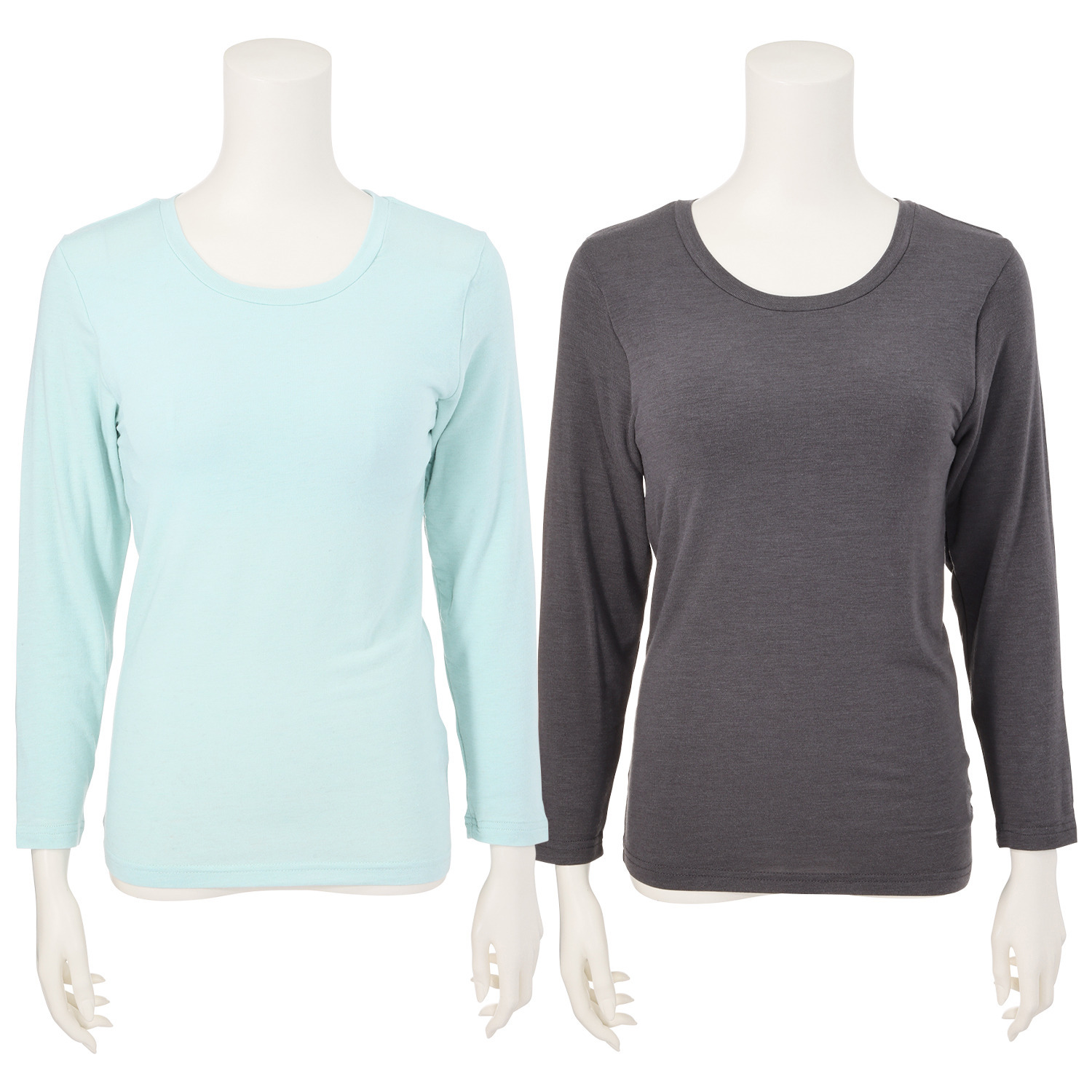 ジュエル 至福の柔らかさ ヒアルロン酸加工　Ｗ重ね カップ付九分袖２枚組