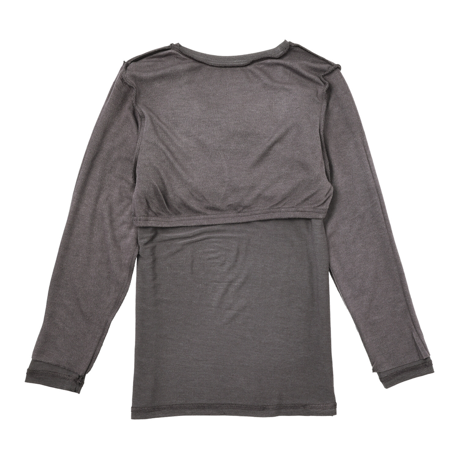 ジュエル 至福の柔らかさ ヒアルロン酸加工　Ｗ重ね カップ付九分袖２枚組