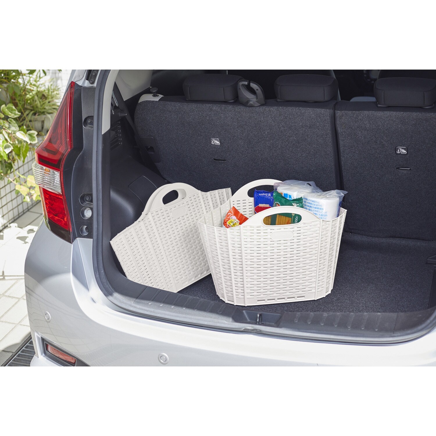 コンパクトに収納できる ハルサスタジオ 折りたためる ランドリーバスケットミニ ２個セット