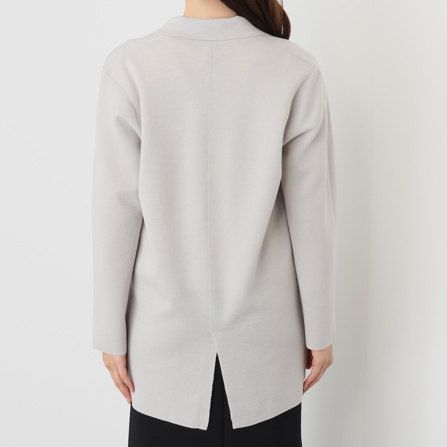 アズイズ　ビーマイセルフ バイ　ネイチャーズ ウールシルク ミラノリブ ライトジャケット