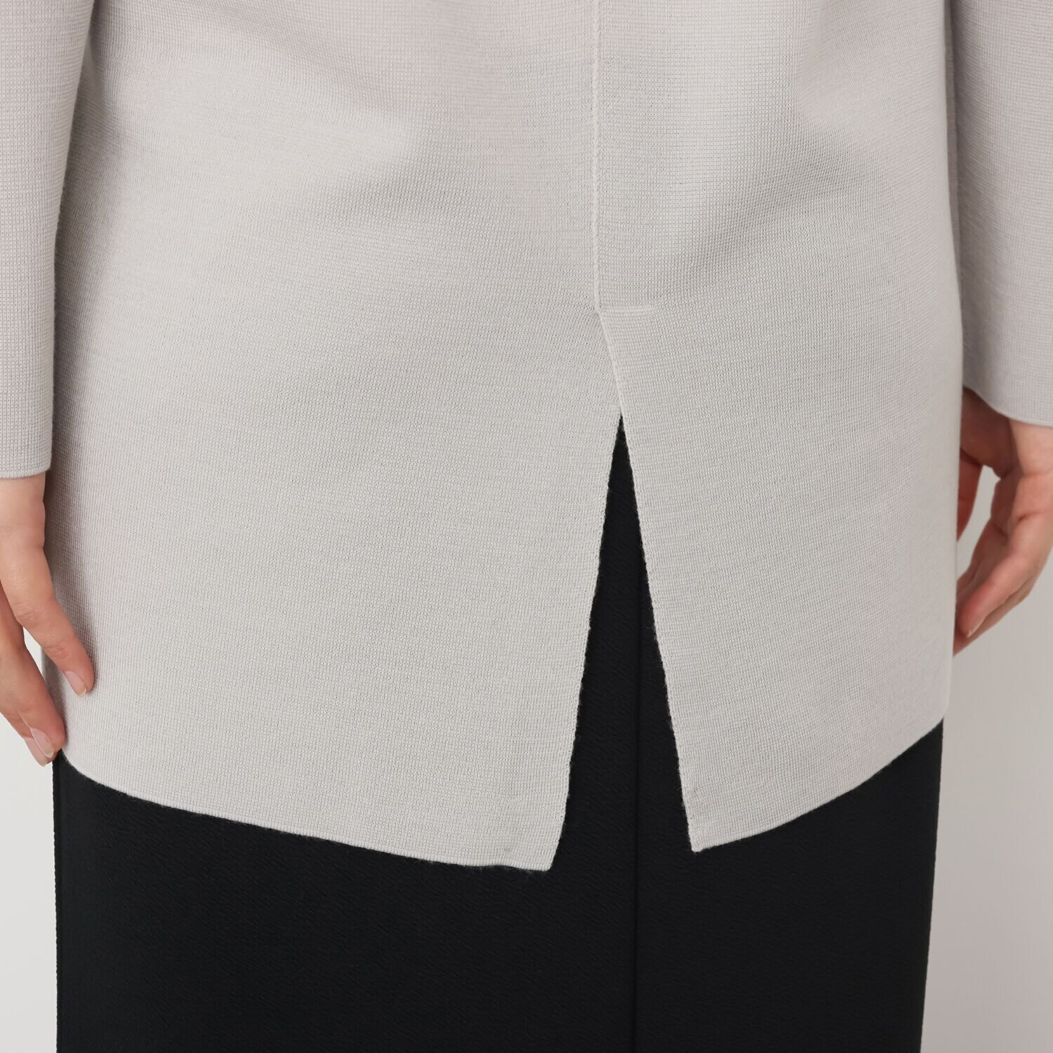 アズイズ　ビーマイセルフ バイ　ネイチャーズ ウールシルク ミラノリブ ライトジャケット