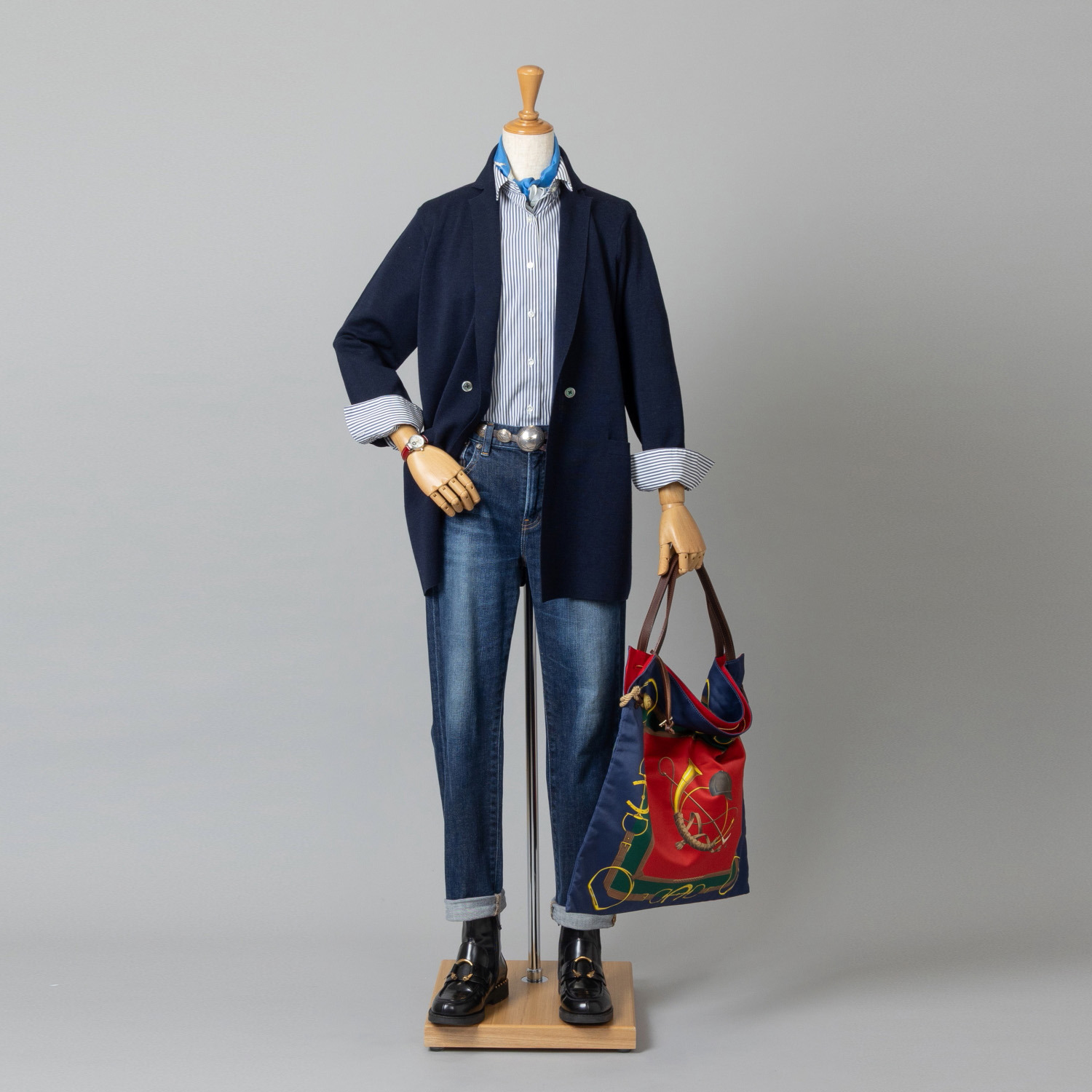 アズイズ　ビーマイセルフ バイ　ネイチャーズ ウールシルク ミラノリブ ライトジャケット