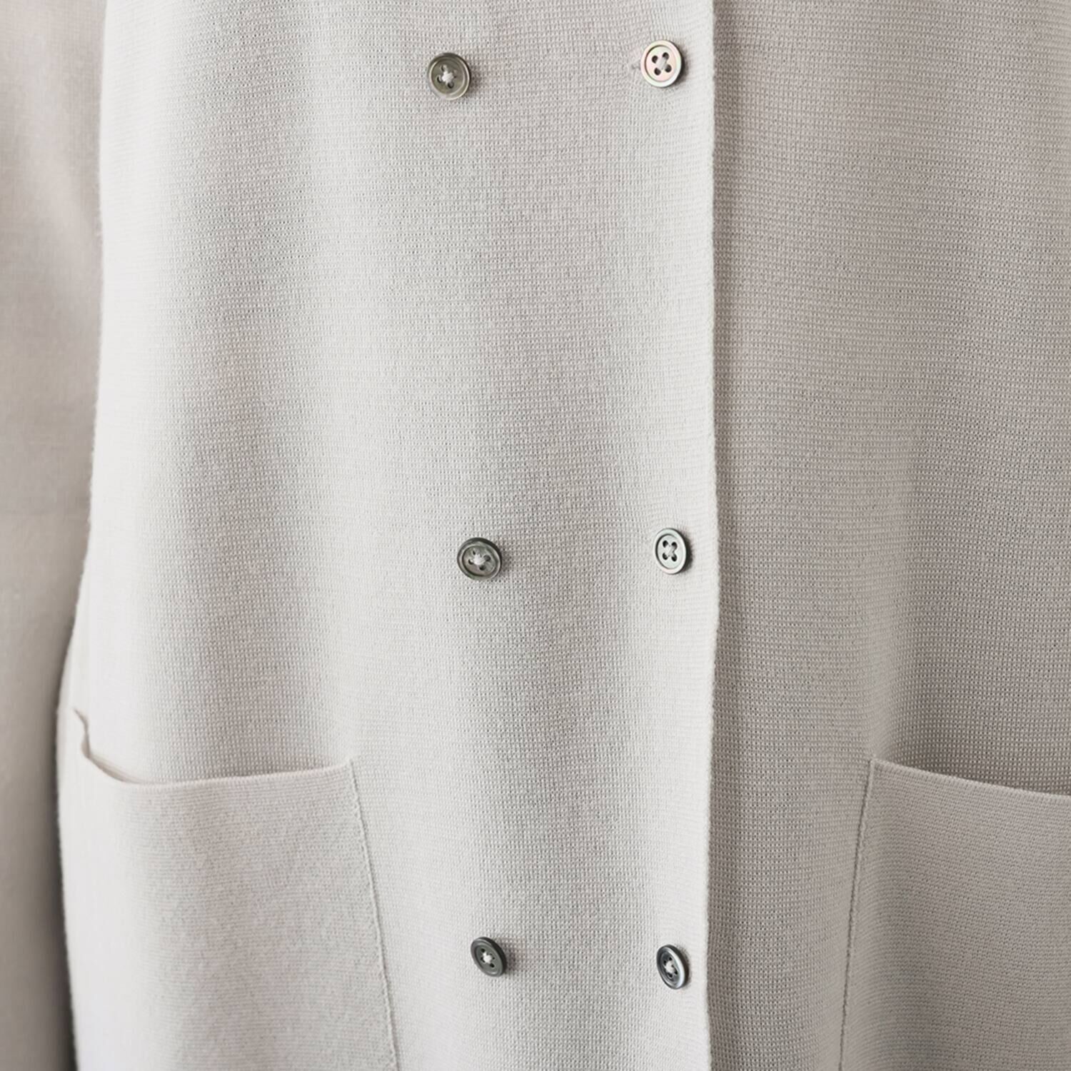 アズイズ　ビーマイセルフ バイ　ネイチャーズ ウールシルク ミラノリブ ダブルボタン使いコート