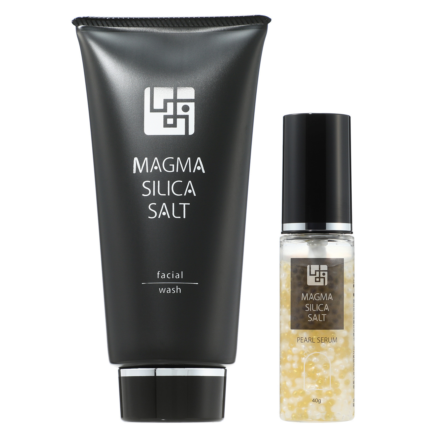 マグマシリカソルト 混ぜて使う洗顔料×美容液 しっとりつるすべ潤い肌へ フェイシャルウォッシュ＆ パールセラム 特別セット