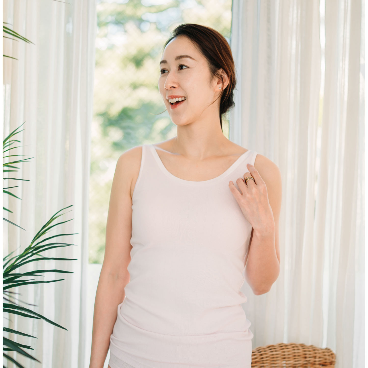 ヘ・エラ 抗菌防臭 コットン贅沢仕立て 手軽にバストが整う！ カップ付インナー ２枚セット