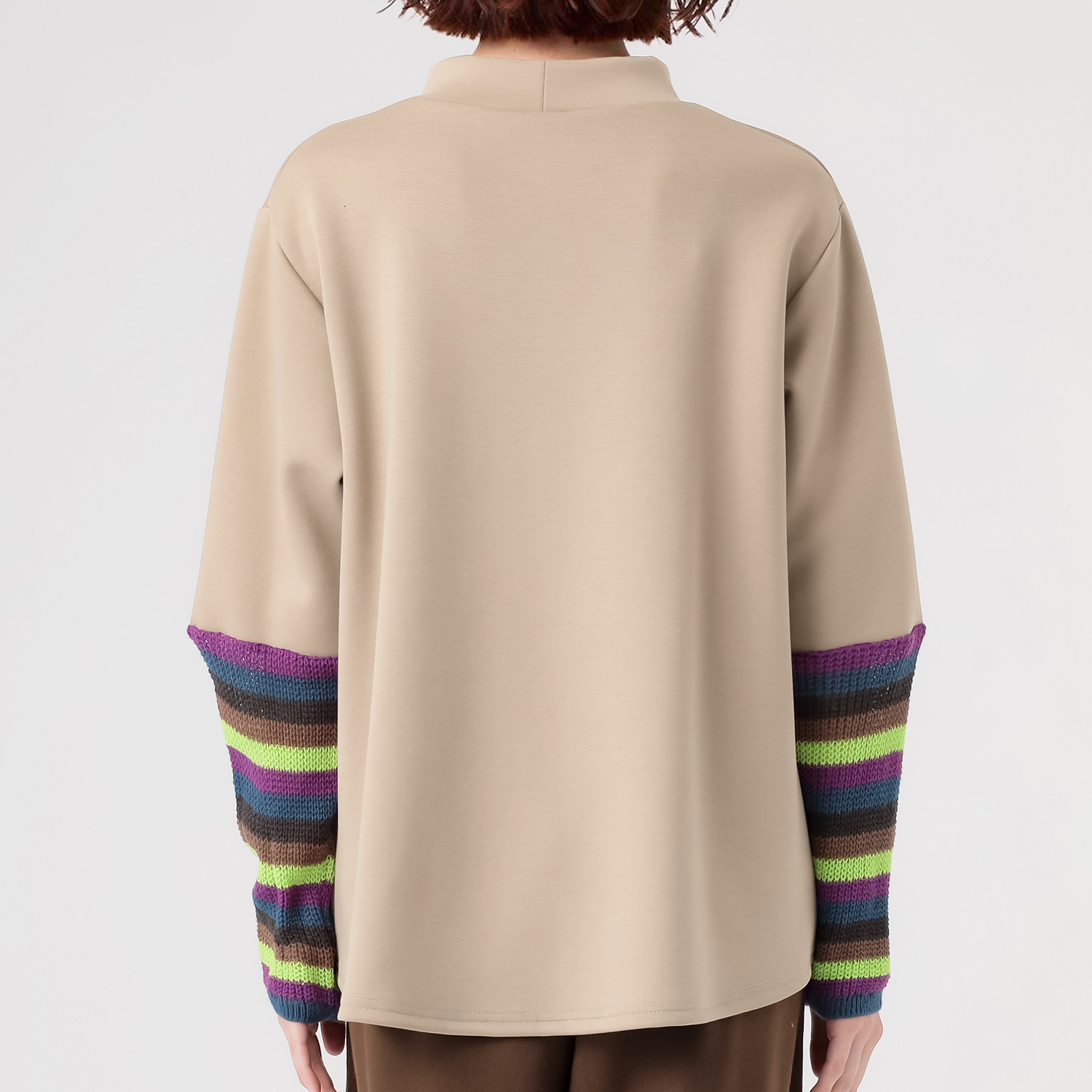 ダジュール 袖ボーダー切替 プルオーバー