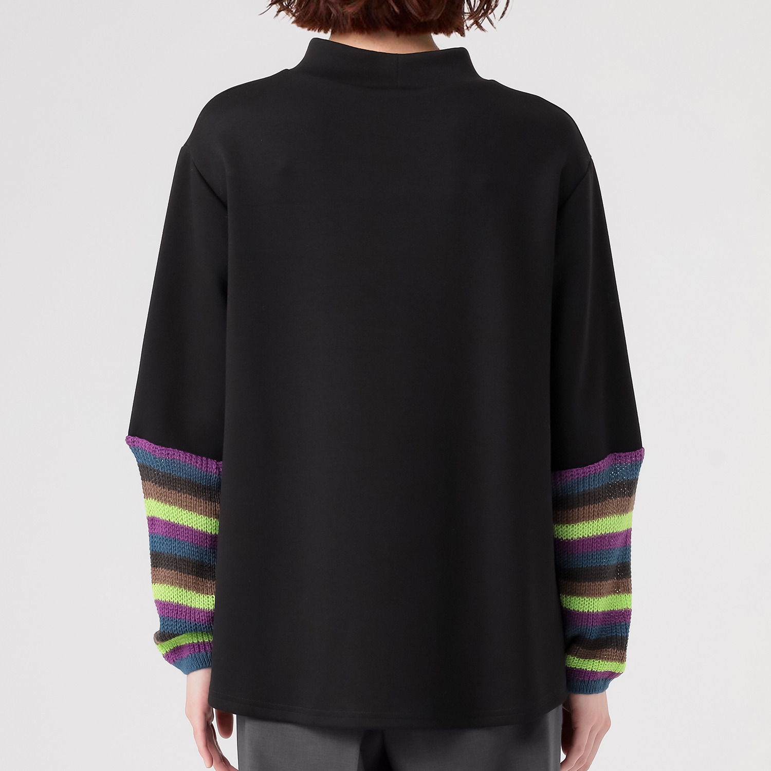 ダジュール 袖ボーダー切替 プルオーバー