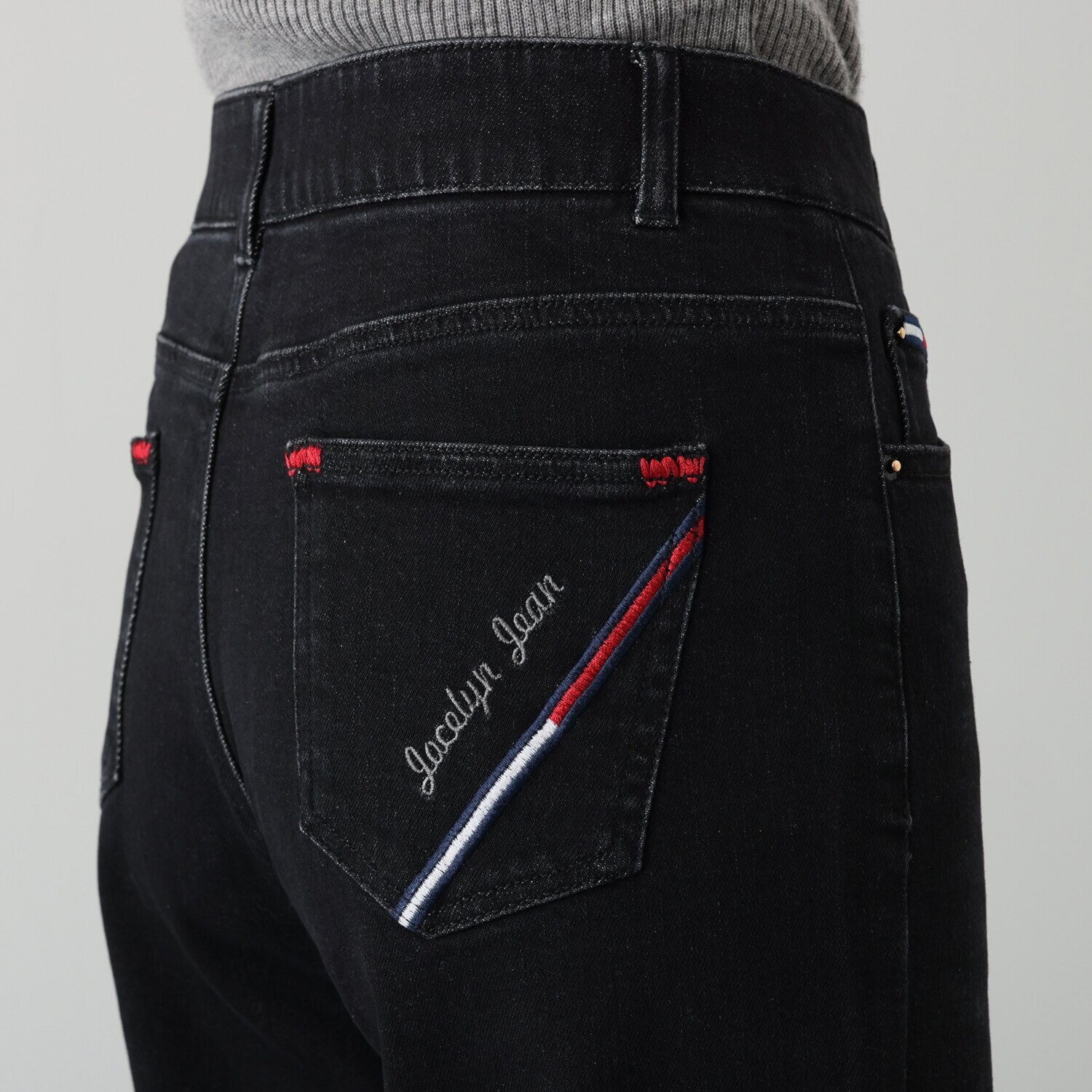 ダジュール 刺しゅうデザイン デニムパンツ