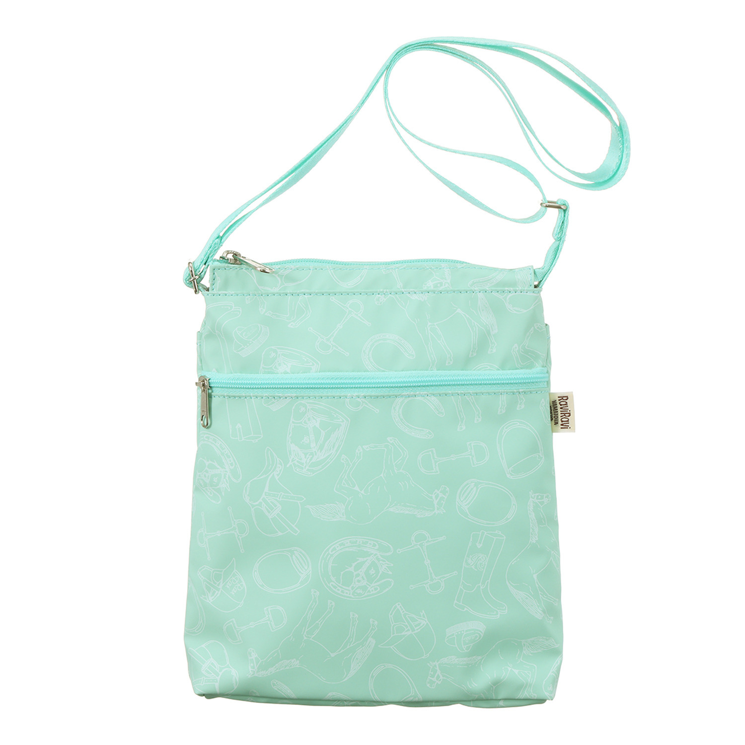 老舗ヤマト屋 超軽量・洗える！ ポリカーボネイト 薄合成皮革使用 Ｗファスナーポシェット “ギャロップシリーズ”