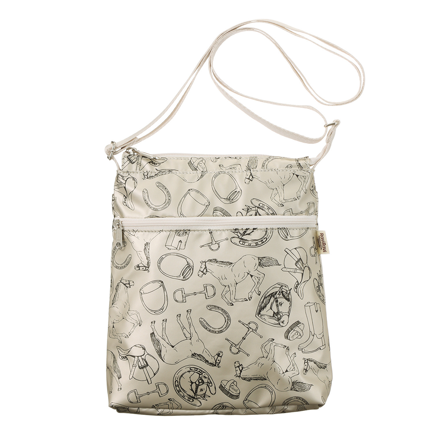 老舗ヤマト屋 超軽量・洗える！ ポリカーボネイト 薄合成皮革使用 Ｗファスナーポシェット “ギャロップシリーズ”