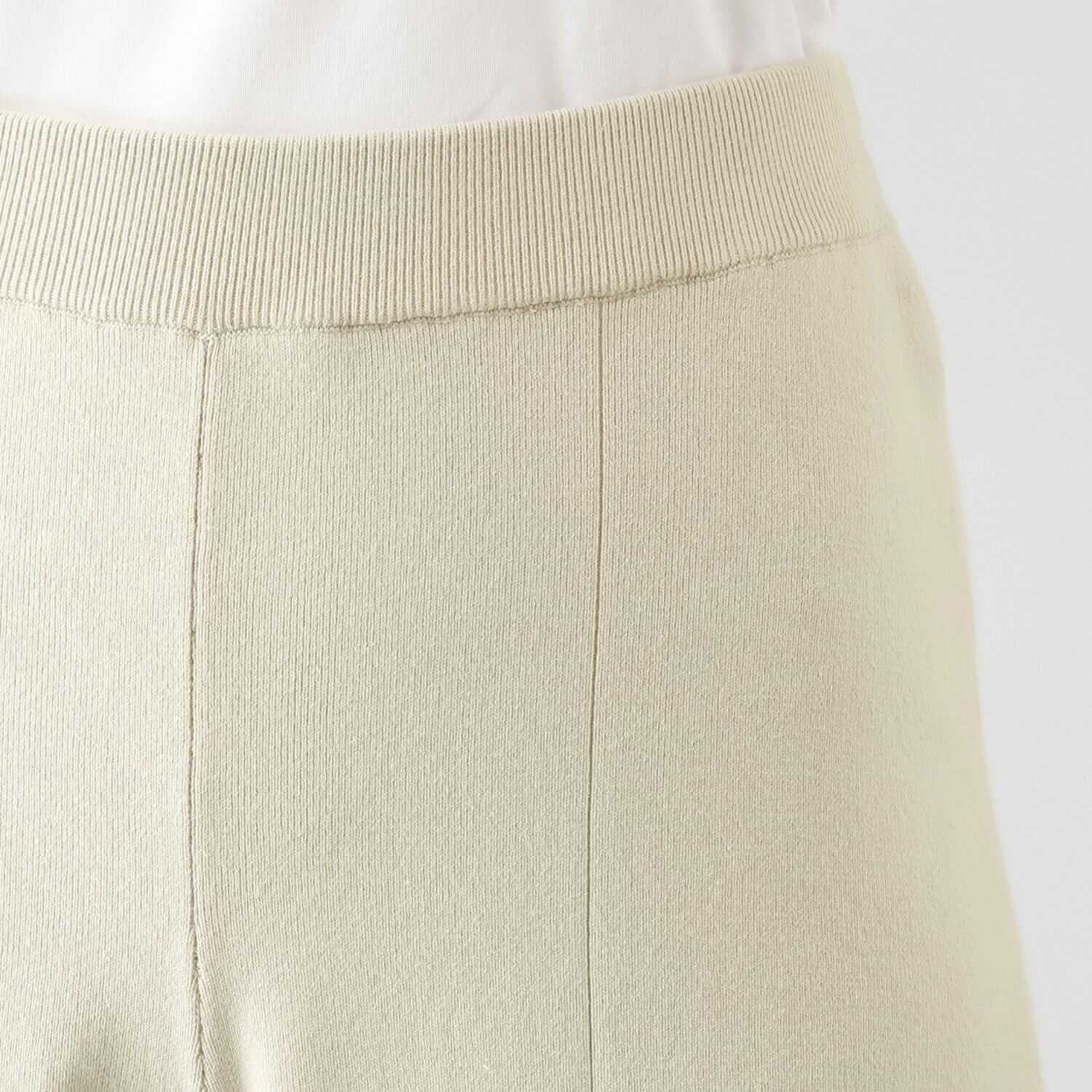 スピンブルー イタリアＭＴＢ社製 エーゲ海コットン混 ゆったりワイドシルエット ニットパンツ