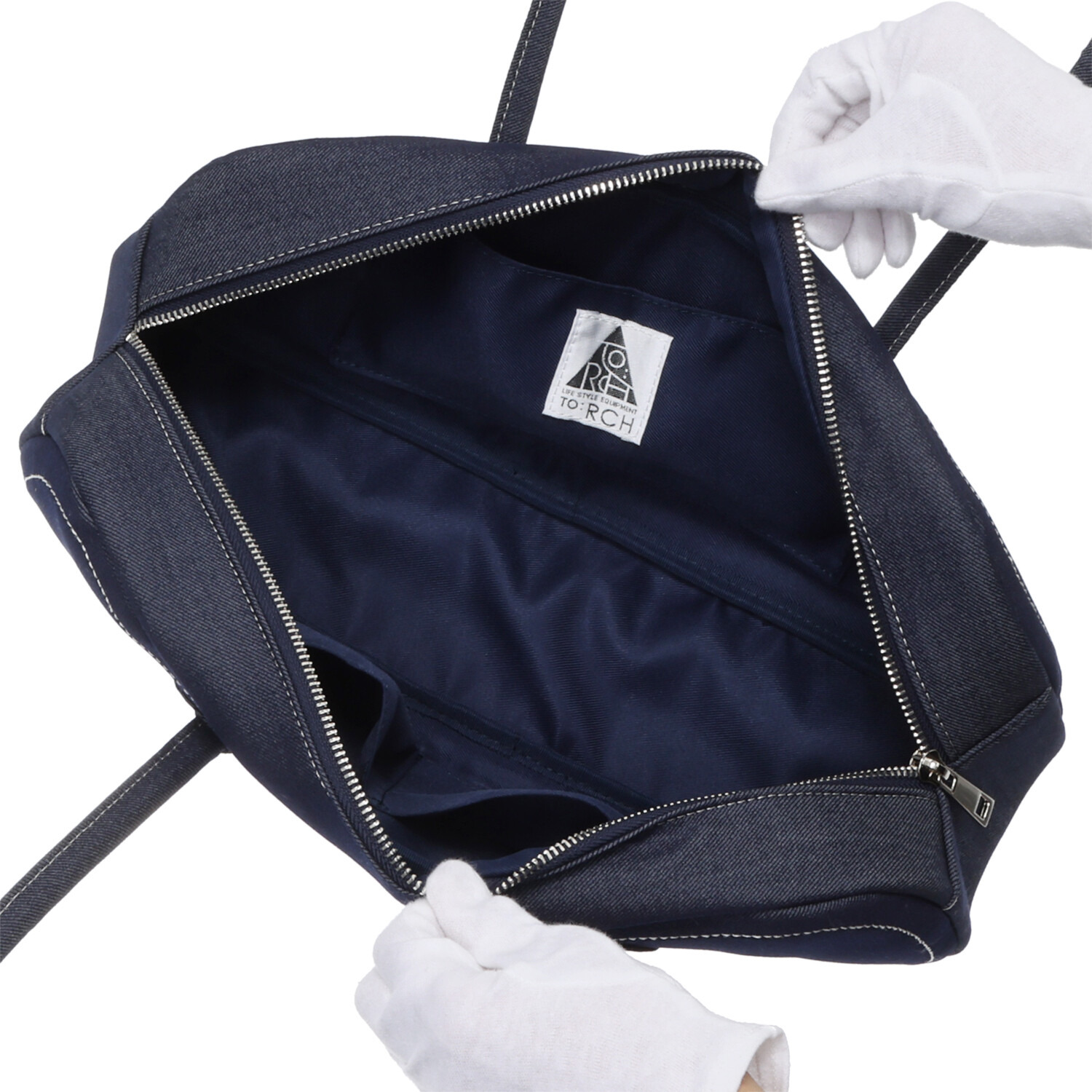 トーチ チャーム付 インディゴバッグ