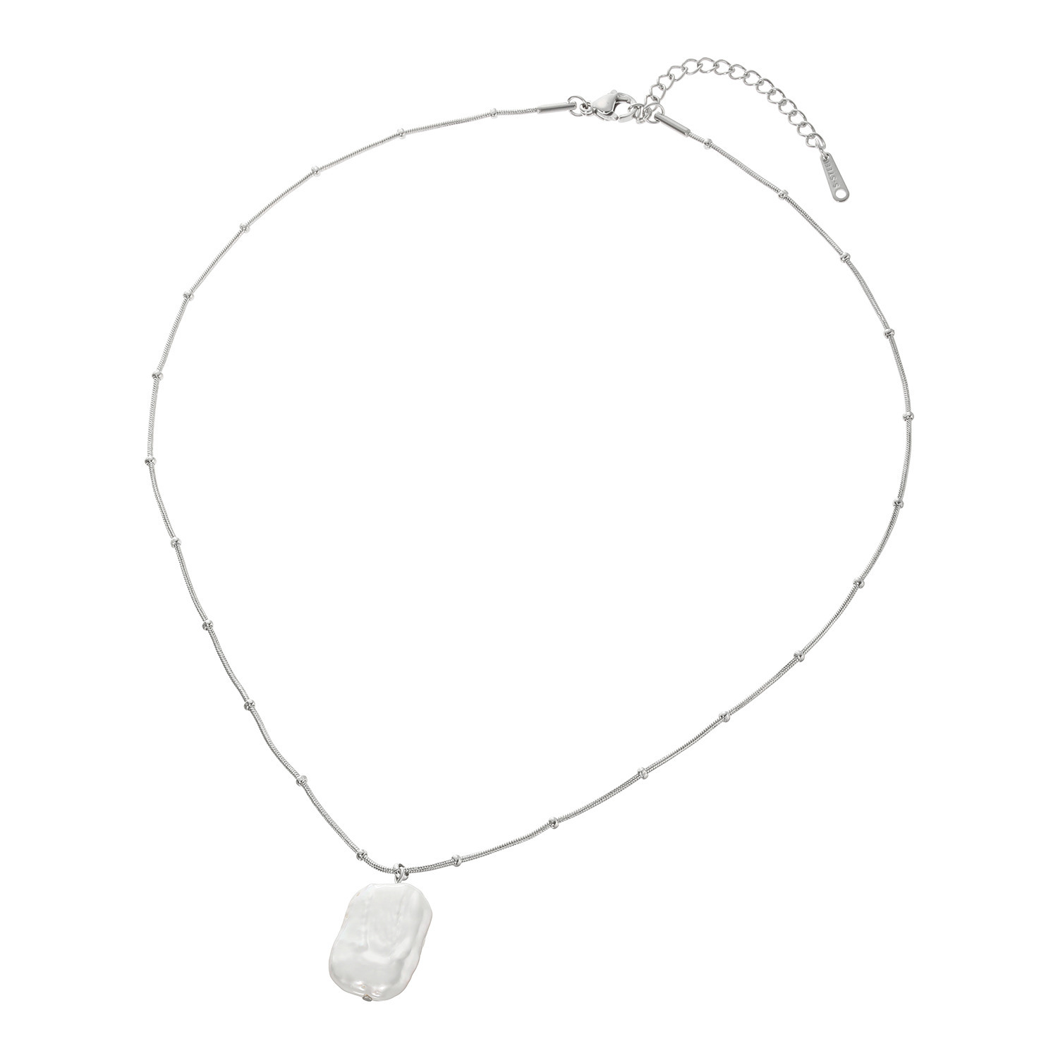 カリーナ・ペルラ ステンレス 淡水パール ステートメントネックレス